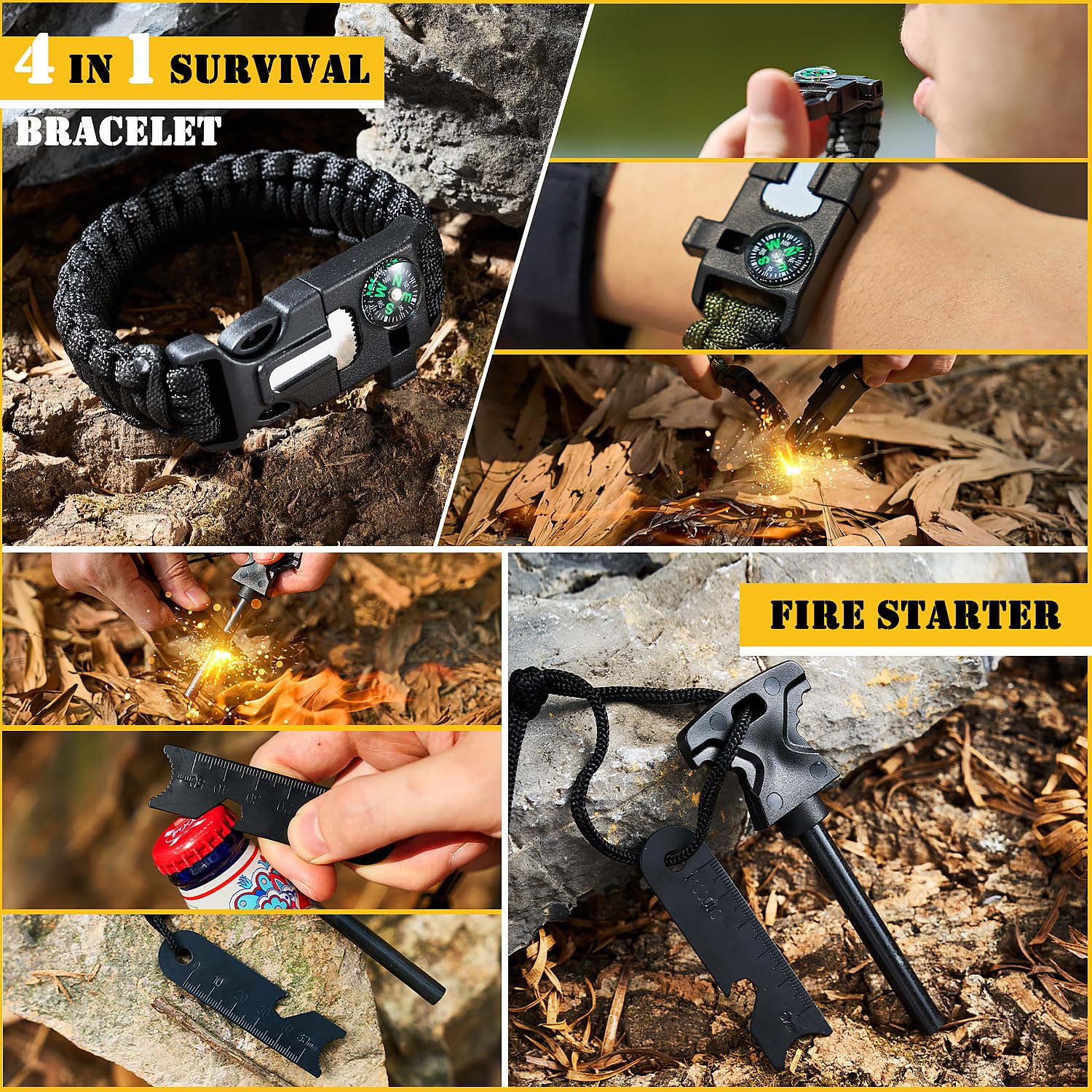 99PCS Professional Survival First Aid Kit - Large Hiking Backpack with Emergency Equipment for Outdoor Adventures, Camping & Hiking Gear - Perfect Gift for Men & Fathers