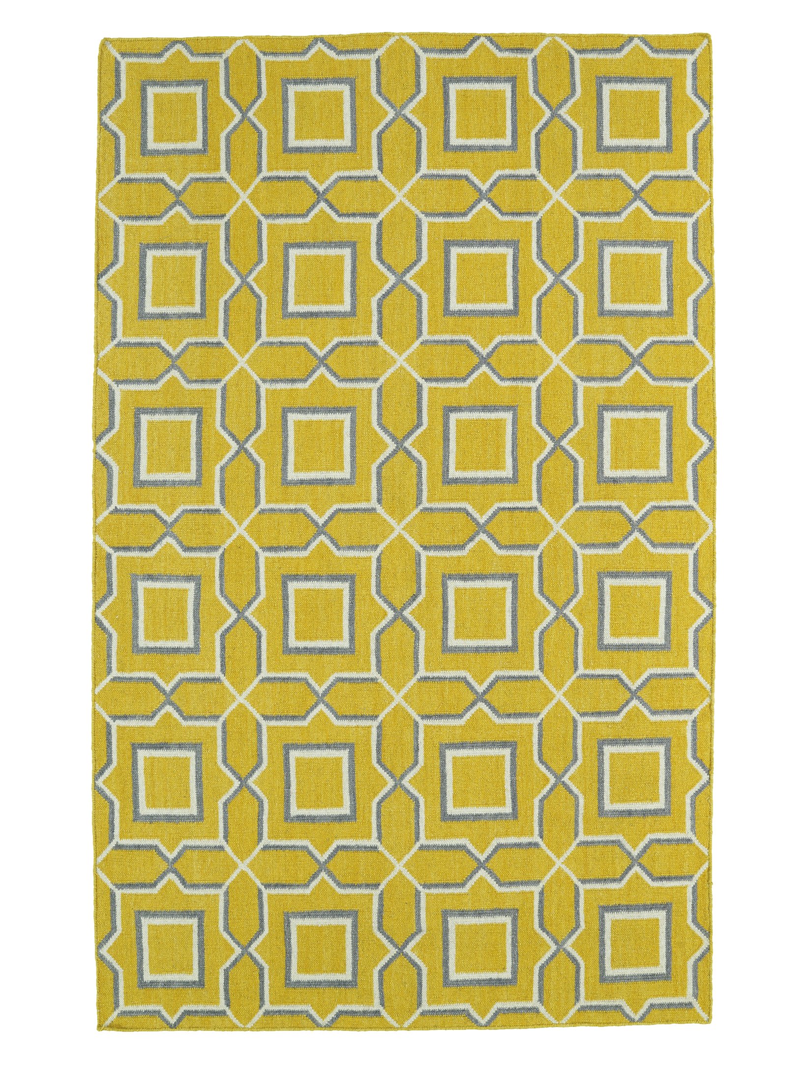 Luxury Kaleen Glam Area Rug 5' x 8' Yellow - Soft Plush Living Room Rug for Bedroom, Dining Room & Home Decor