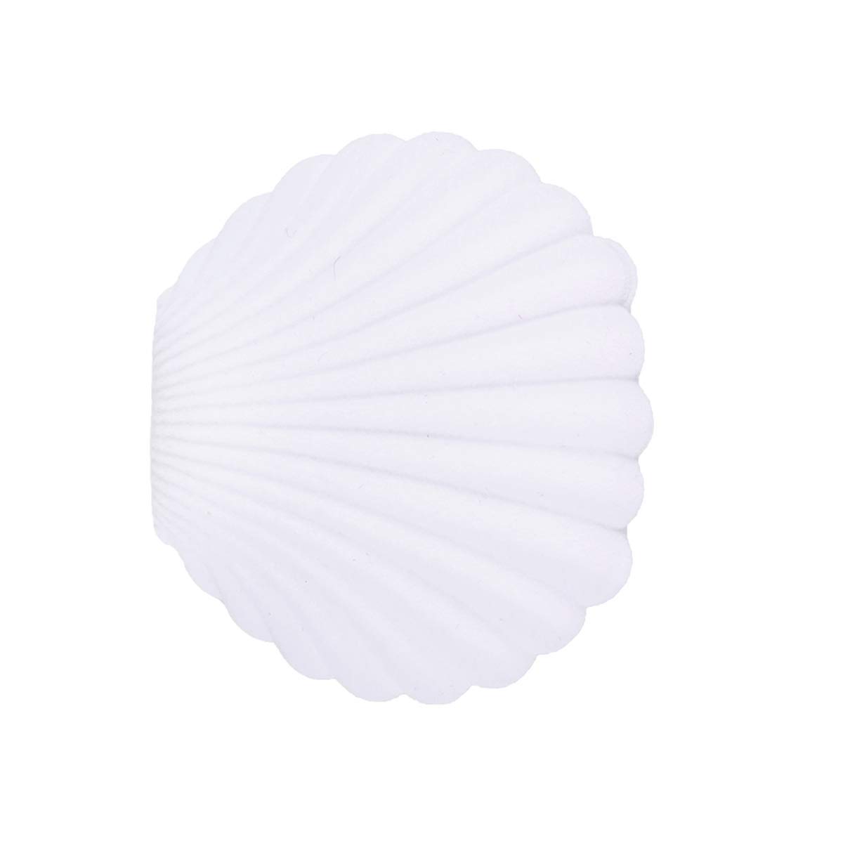 Elegant Sea Shell Shaped Velvet Jewelry Box - Perfect for Engagement Rings, Earrings, Necklaces & Bracelets | Stylish Jewelry Display Holder & Gift Box for Weddings, Anniversaries & Special Occasions - White