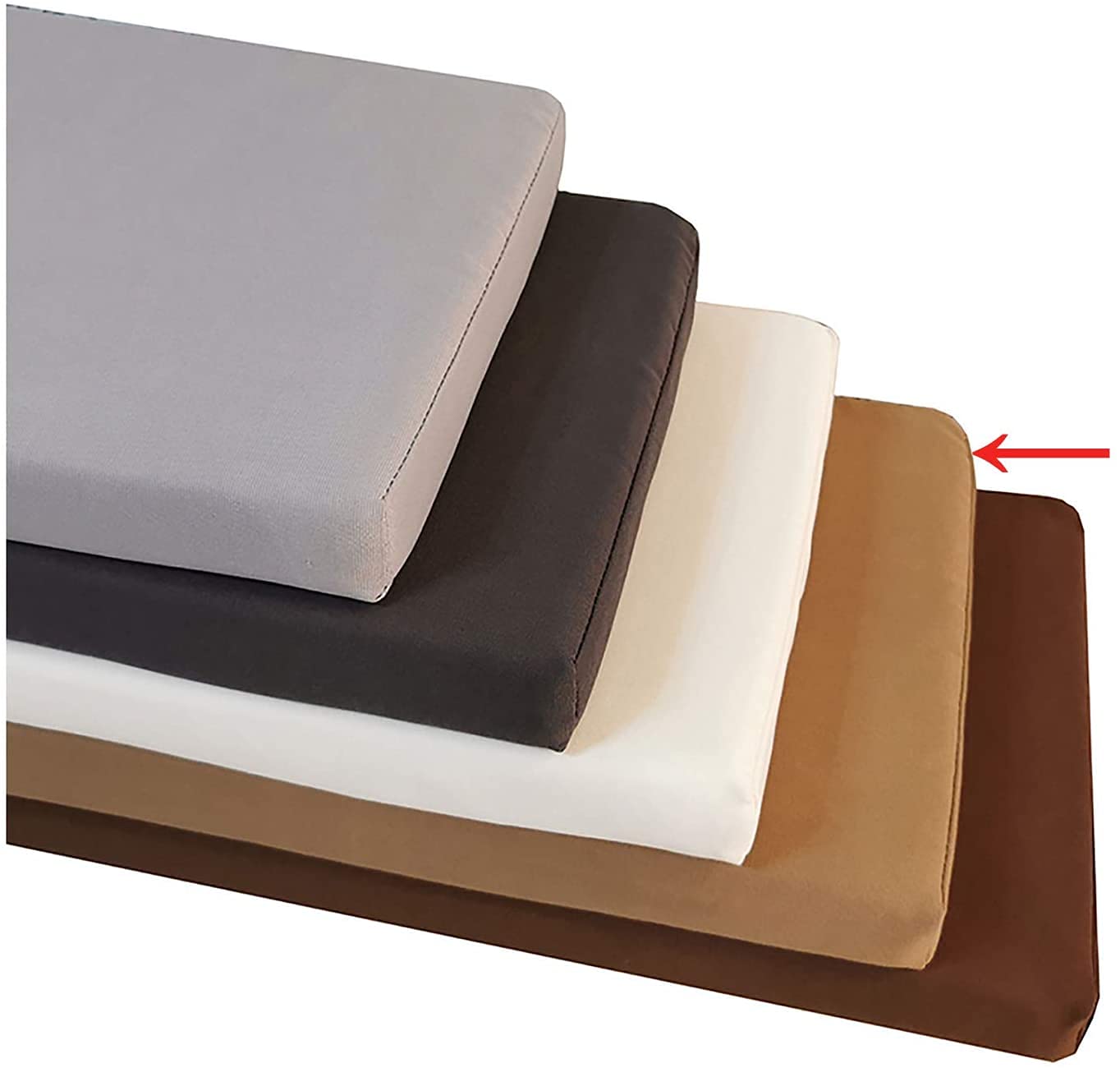 **Outdoor Bench Cushion - Waterproof Memory Foam Patio Furniture Seat Pad - Non-Slip Rubber Back for Swing, Settee, Sofa - Indoor & Outdoor Use for Garden, Deck, Porch**