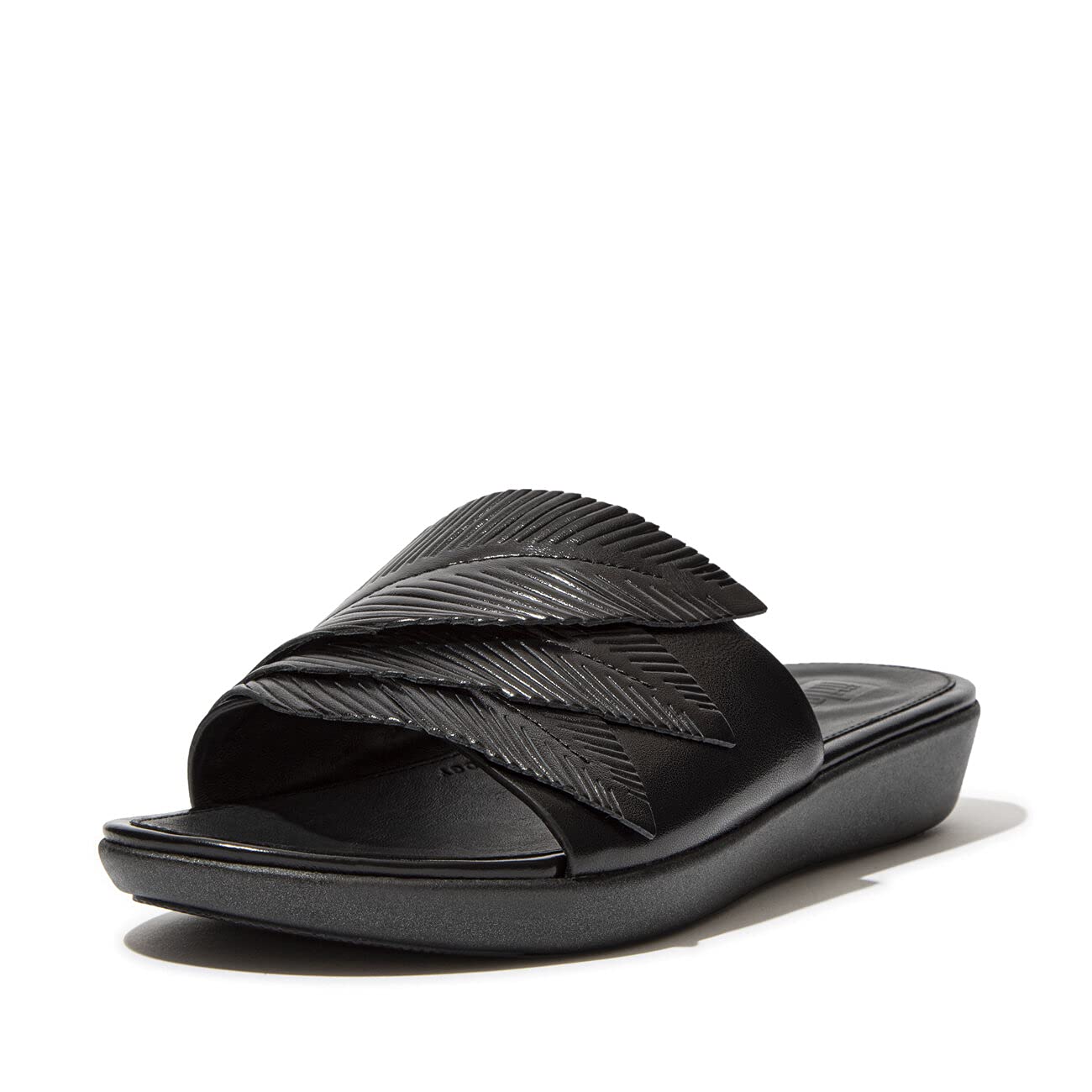 FitFlop Women's Sola Feather Slides Sandal - Comfortable Summer Sandals for Women with Arch Support - Perfect for Beach, Pool, and Casual Wear