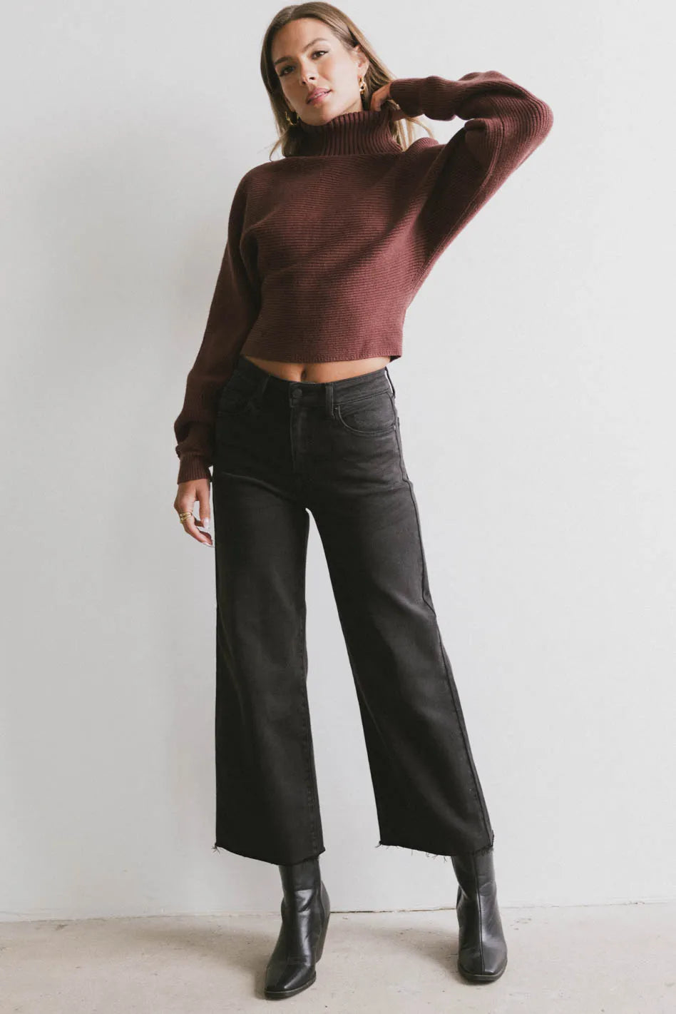 Michaela High Waist Wide Leg Jeans for Women - Stretchy Comfort Denim Pants - Trendy Casual & Office Wear - FINAL SALE