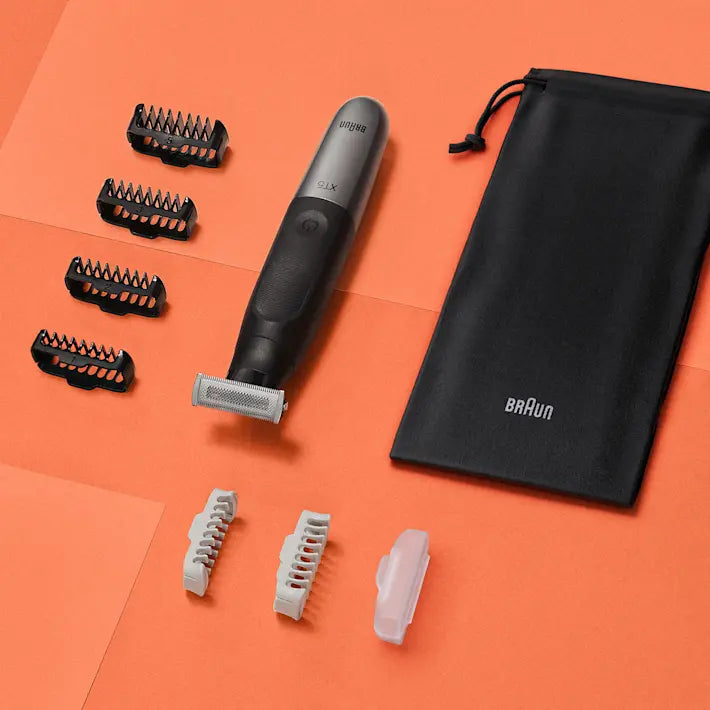 XT5200 Hybrid Trimmer for Face & Body - 4D Flex Blade, Waterproof, 6 Attachments, Travel Pouch - Perfect for Men's Grooming, Beard Trimming, and Body Hair Care at Home or Travel