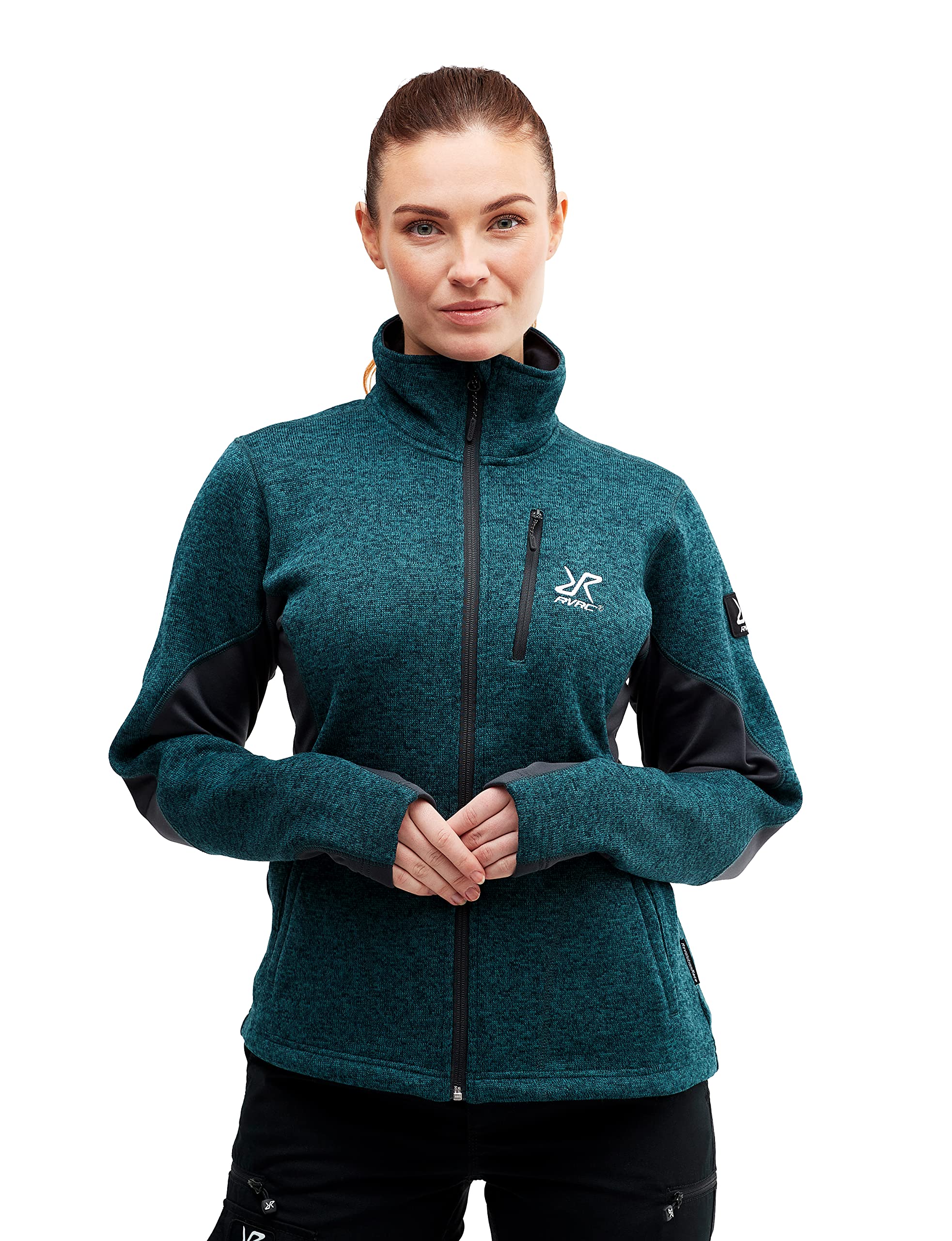 RevolutionRace Women's Fusion Fleece Jacket - Lightweight Warm Winter Coat for Hiking, Camping & Outdoor Adventures | Water-Resistant Softshell Fleece with Pockets | Perfect for Trail Running, Travel & Casual Wear