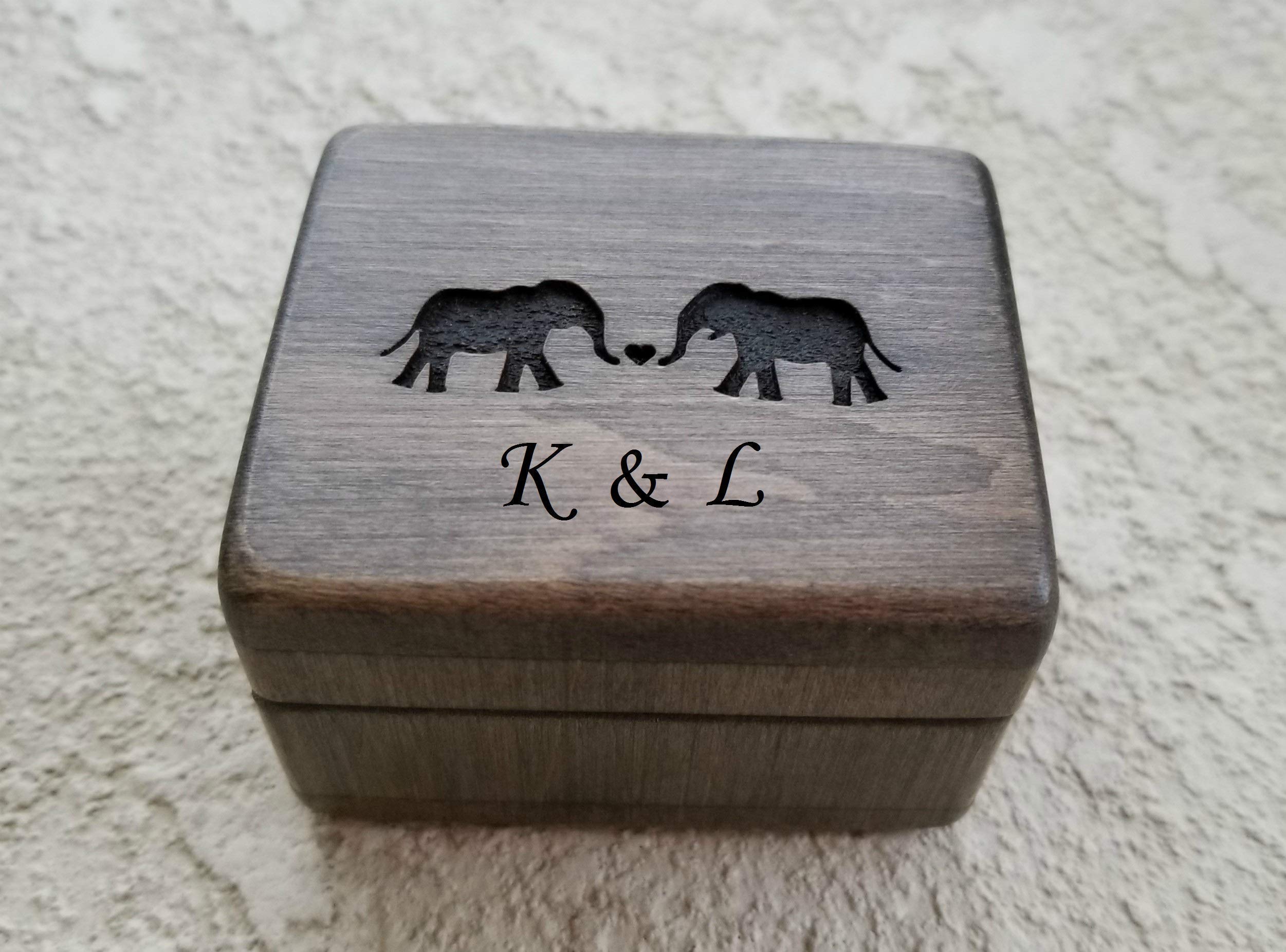 Handmade Elephant Wedding Ring Box - Elegant Engagement & Proposal Ring Holder for Jewelry - Perfect for Romantic Proposals, Anniversaries, and Special Occasions