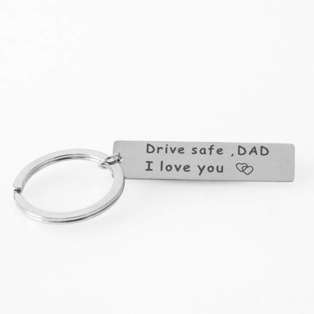 Drive Safe Keychain - Thoughtful Christmas & Father's Day Gift for Trucker Dads - Perfect Stocking Stuffer & Truck Driver Accessory (Great for Road Trips & Daily Commutes)