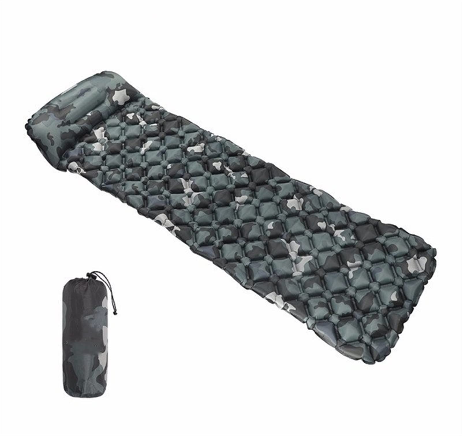**YEVYG Ultralight Inflatable Camping Mat - Portable Sleeping Pad with Pillow for Hiking, Backpacking & Travel - Waterproof Air Mattress for Outdoor Adventures, Beach, Picnics & Road Trips**