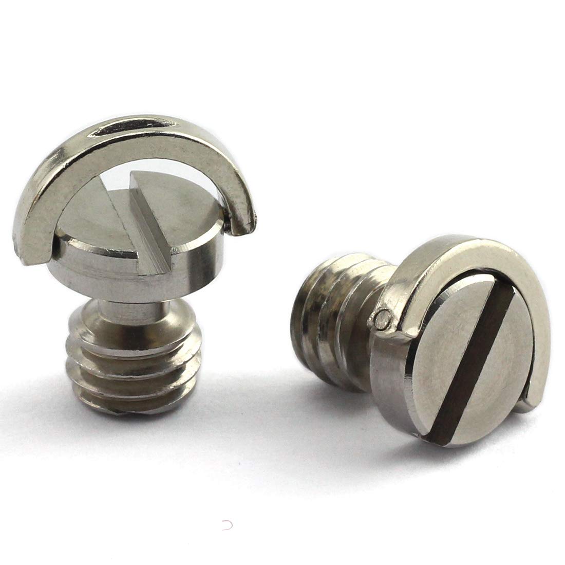 HJ Garden 2pcs 3/8-16 Thread D-Ring Stainless Steel Camera Mounting Screws - 10mm Length for Tripod, Monopod & Quick Release Plate - Perfect for DSLR, Mirrorless & Action Camera Accessories