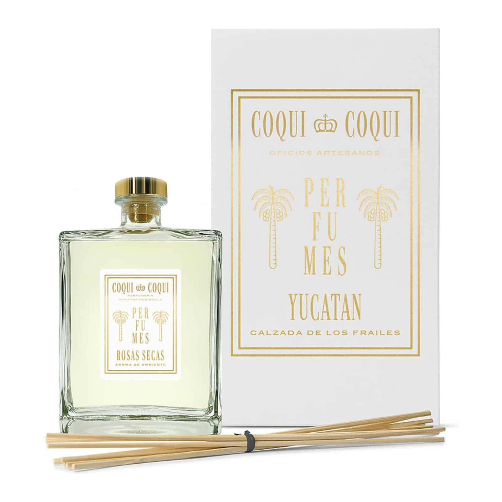 Coqui Coqui Rosas Secas Essential Oil Reed Diffuser - 375ml Dried Rose Aromatherapy Scent for Home | Long-Lasting 13 Months Air Freshener & Deodorizer | Perfect for Living Room, Bedroom, Office & Spa Decor | Luxury Home Fragrance Gift Idea