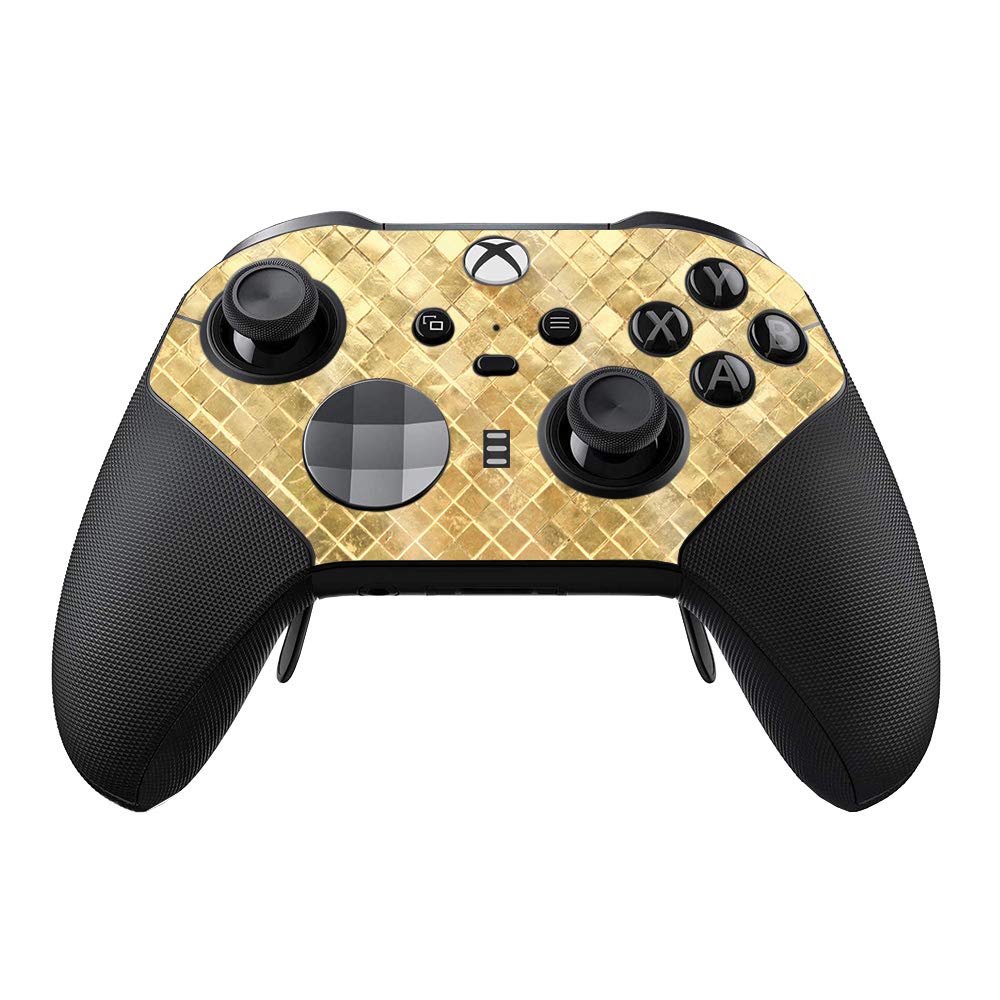 Premium Glossy Glitter Skin Cover for XBOX Elite Series 2 Controller - Gold Tiles Design | Protective & Durable High-Gloss Finish | Easy to Apply & Remove | Made in USA | Perfect for Gaming, Collecting & Customizing Your Controller