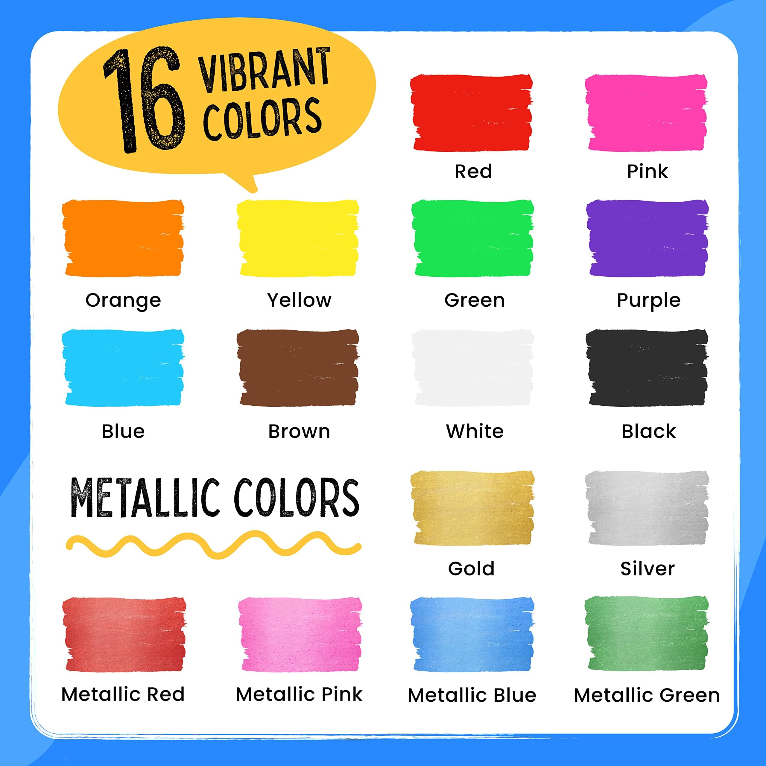 Chalkola Liquid Chalk Markers - 16 Pack with 6mm Reversible Tips | Washable & Erasable Chalk Pens for Blackboard, Glass, Windows, Mirrors, Menu Boards | Perfect for Restaurants, Classrooms, Offices, Home Decor & DIY Projects