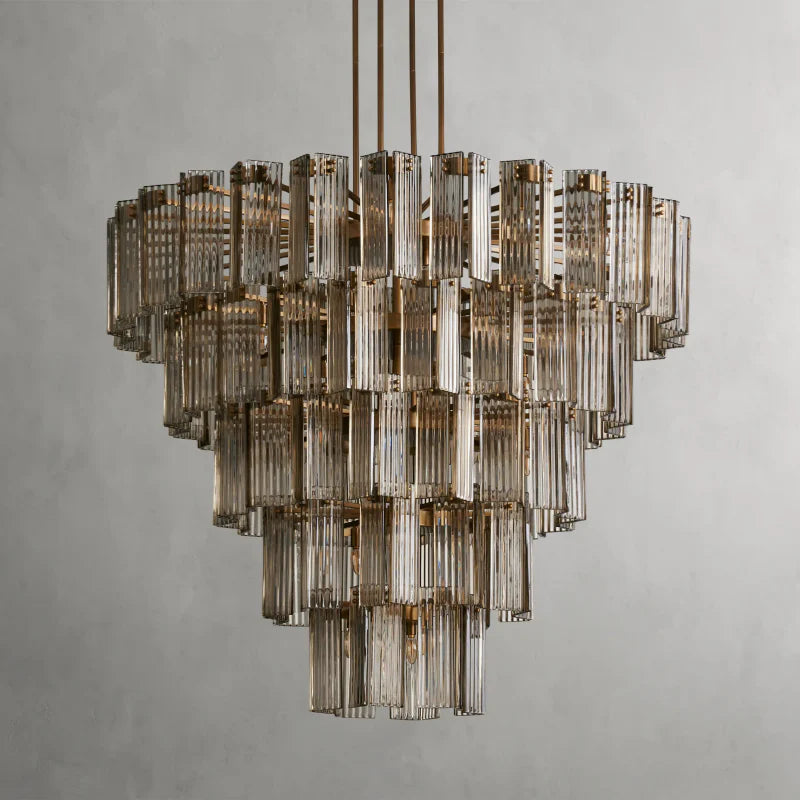 Delsie Round Chandelier - Modern Crystal Ceiling Light Fixture for Dining Room, Living Room & Bedroom | Elegant Lighting Decor for Home & Wedding