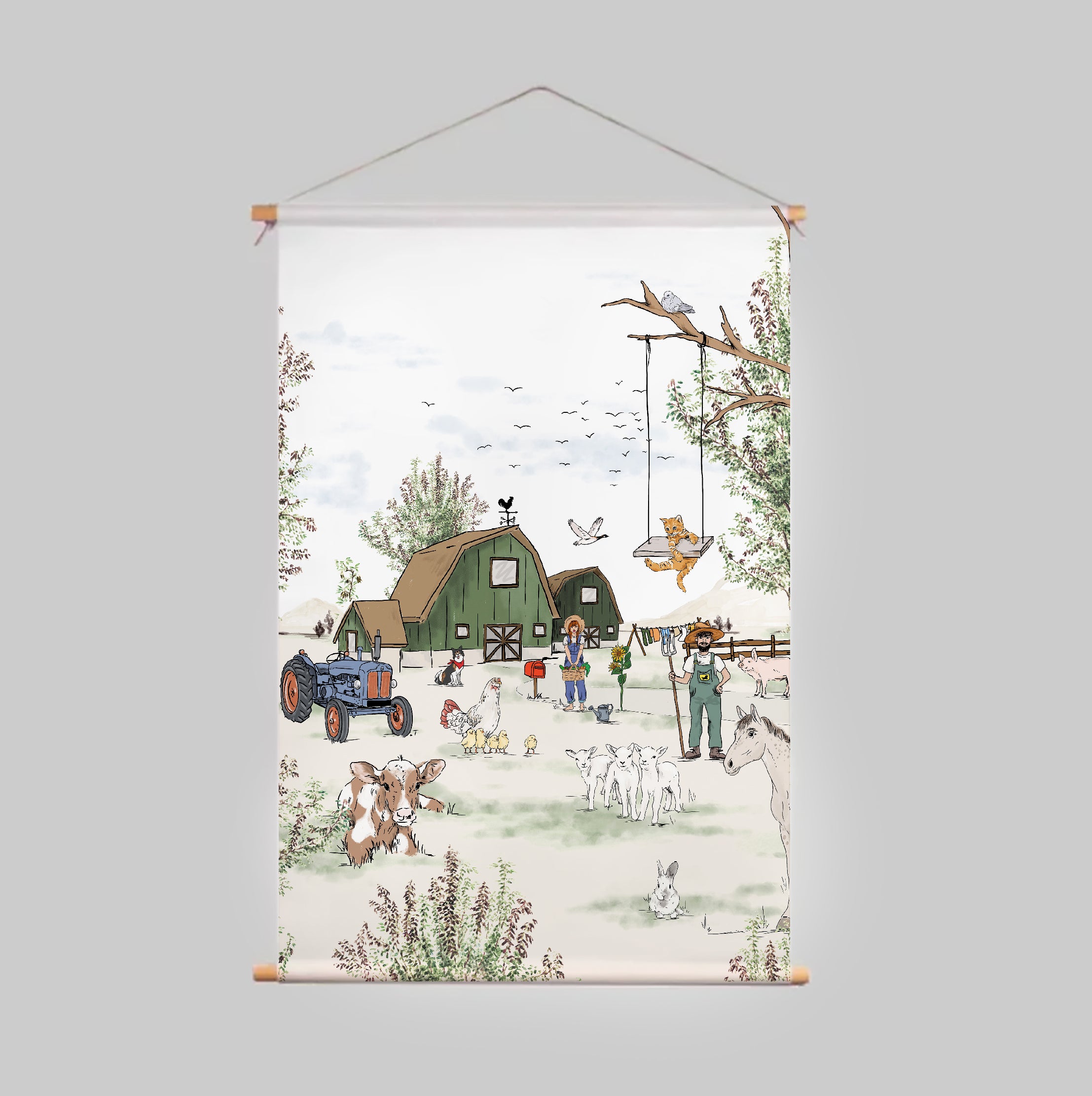 Animal Farm Textile Poster - Vintage Book Cover Art Print for Home & Office Decor - Perfect for Literary Fans, Classrooms, and Book Lovers