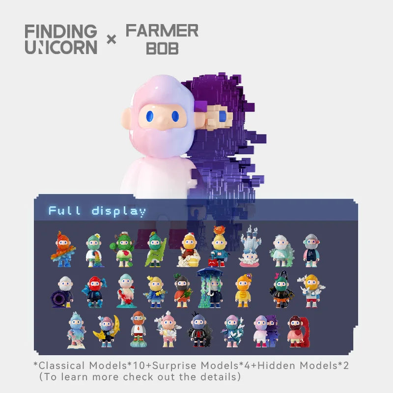 FARMER BOB Next Generation Pixel Universe Series Blind Box Collectible Toy Figures - Perfect for Anime Fans, Gift Giving & Home Decoration