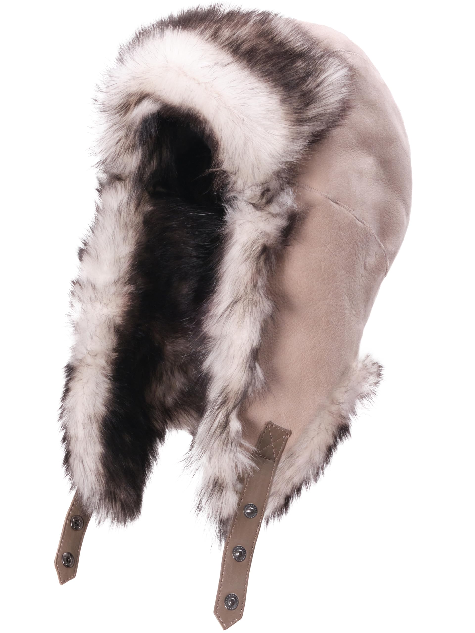 Everest Ultra-Warm Shearling Trapper Hat for Men & Women - Genuine Leather Winter Hat with Ear Flaps - Perfect for Skiing, Snowboarding & Cold Weather Outdoor Activities