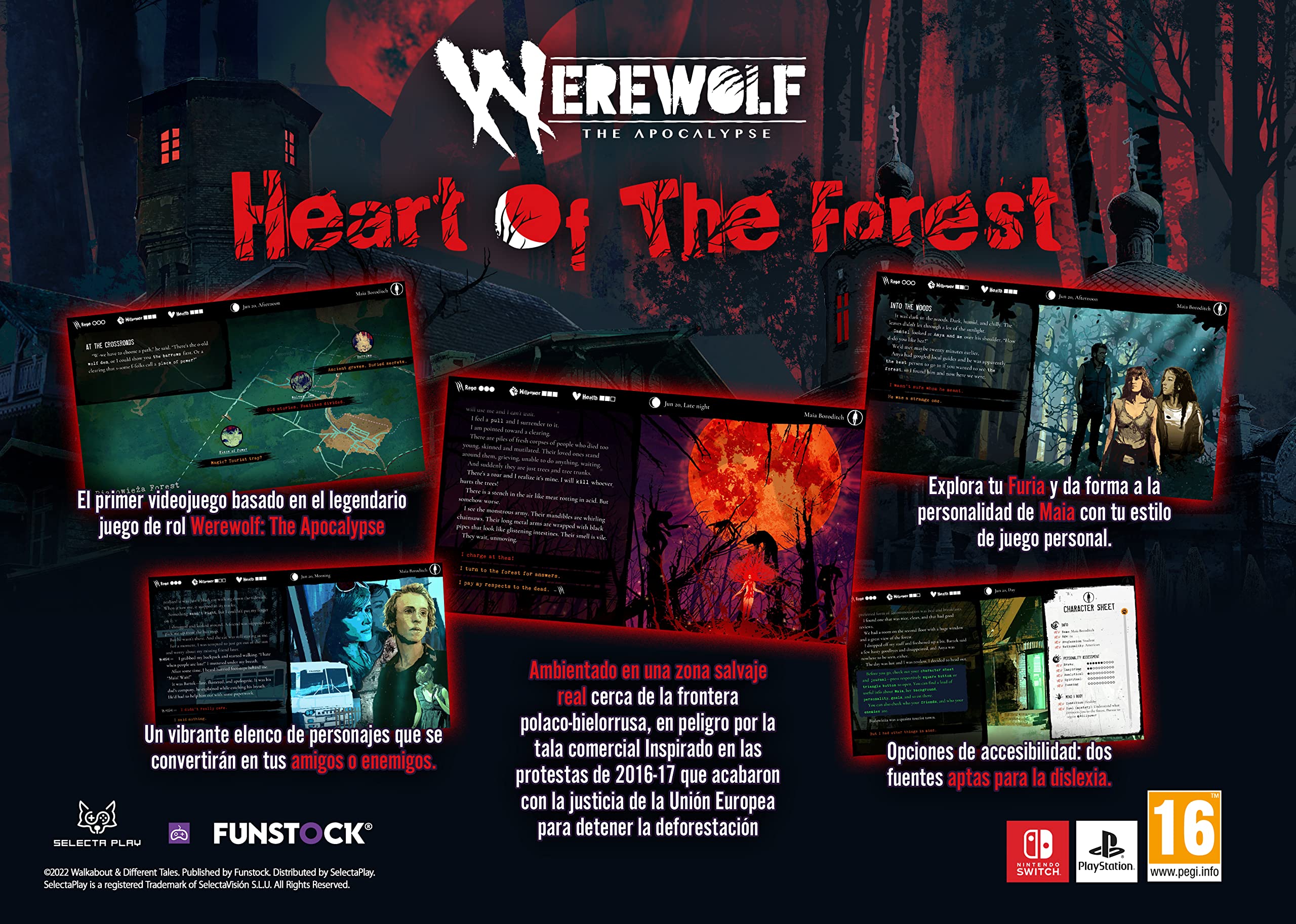 Werewolf The Apocalypse: Heart of the Forest - Nintendo Switch Game | Horror RPG Adventure | Perfect for Dark Fantasy Fans & Tabletop Gamers