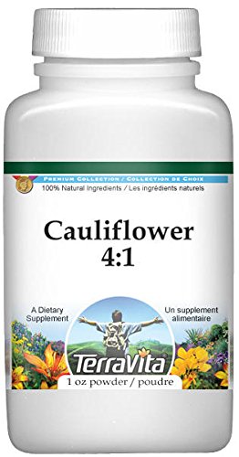 Organic TerraVita Cauliflower 4:1 Powder - 1 oz (ZIN: 519572) | Vegan, Keto & Paleo Friendly Superfood for Smoothies, Baking & Meal Replacement