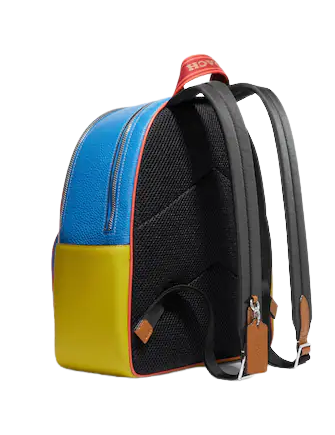 Coach Court Colorblock Backpack for Women - Stylish & Durable Leather Backpack for Work, Travel & College | Perfect Laptop Bag & Everyday Carryall