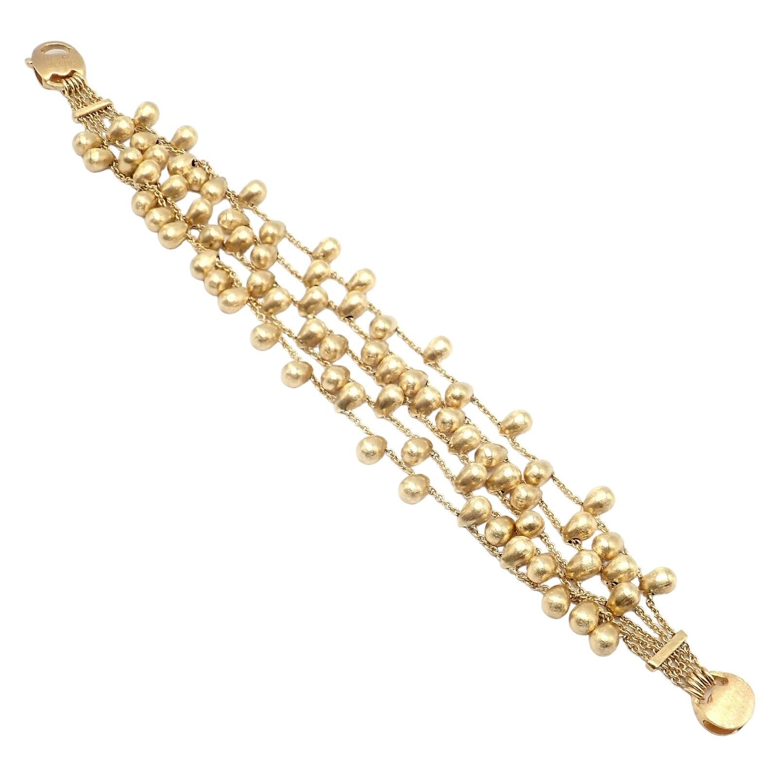 Authentic Marco Bicego 18k Yellow Gold Five-Stand Acapulco Bead Bracelet - Luxury Italian Jewelry for Women, Perfect for Parties & Special Occasions