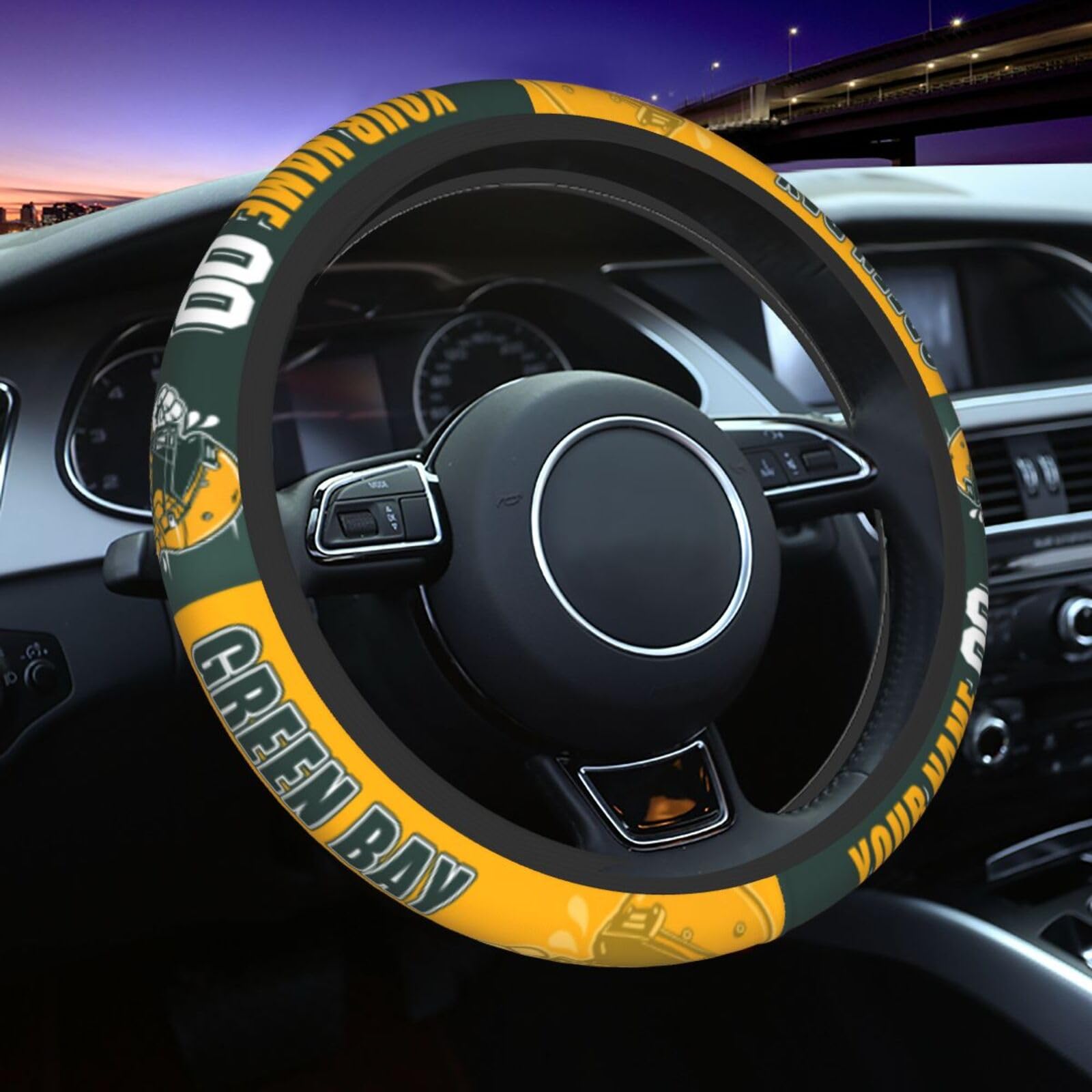 Personalized Anti-Slip Steering Wheel Cover - 15 Inch for Cars, Trucks & SUVs - Driving Comfort