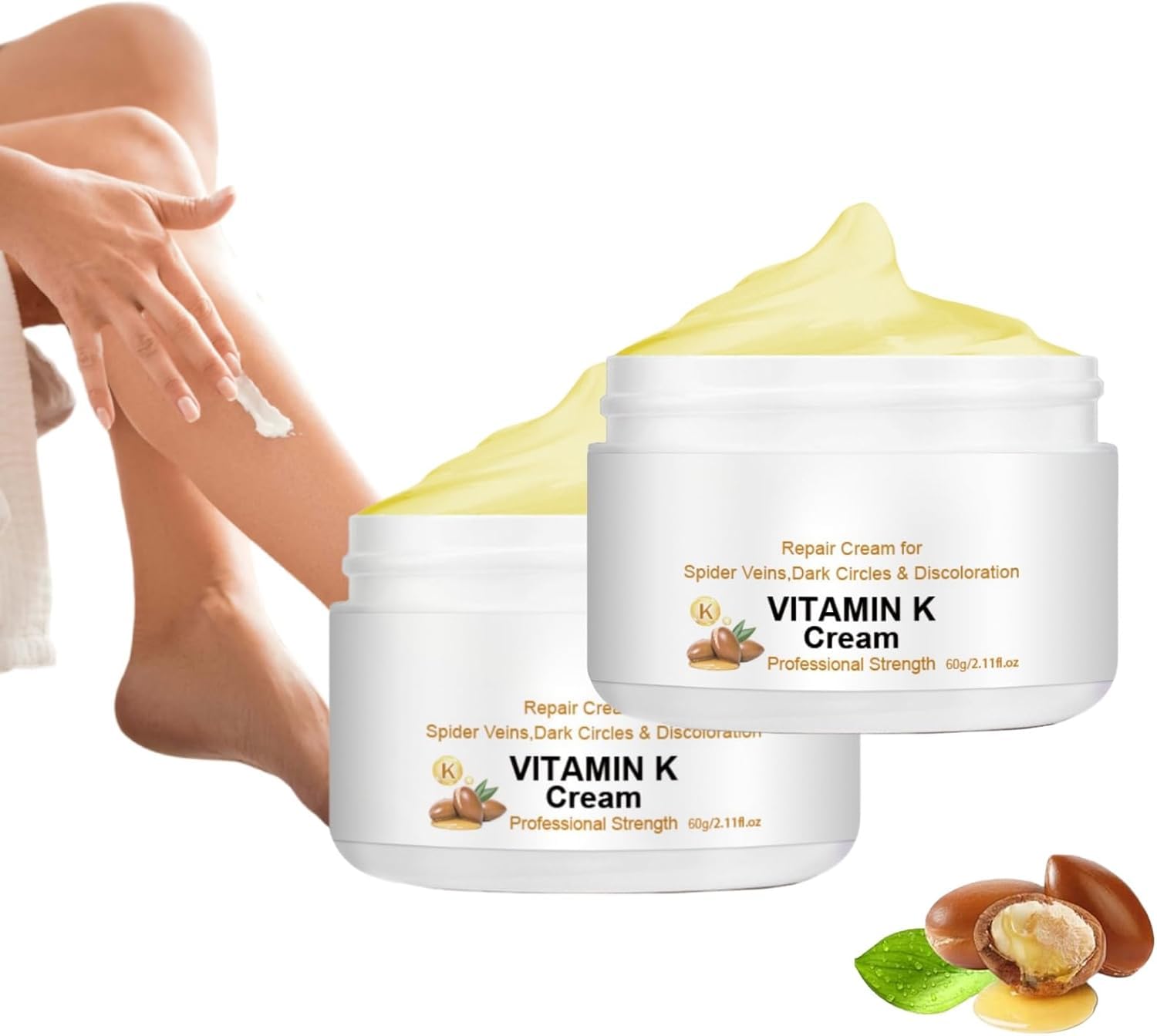 Varicose Veins Miracle Cream with Vitamin K - Leg Vein Repair Treatment for Women & Men - Soothing Body Care for Spider Veins & Circulation - Perfect for Daily Use at Home or Work