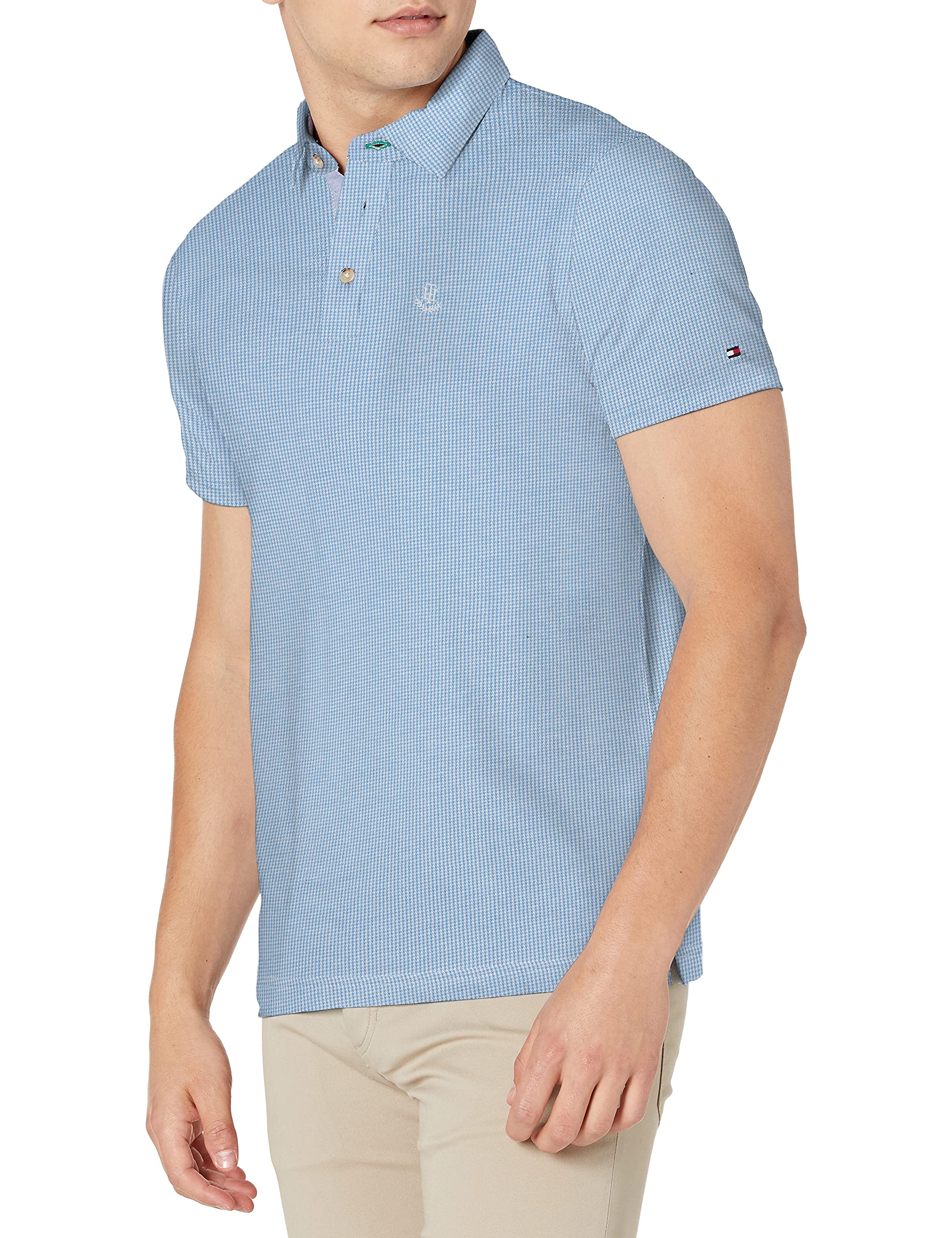 Tommy Hilfiger Men's Custom Fit Essentials Polo Shirt - Classic Casual Short Sleeve Tee for Work, Golf & Everyday Wear