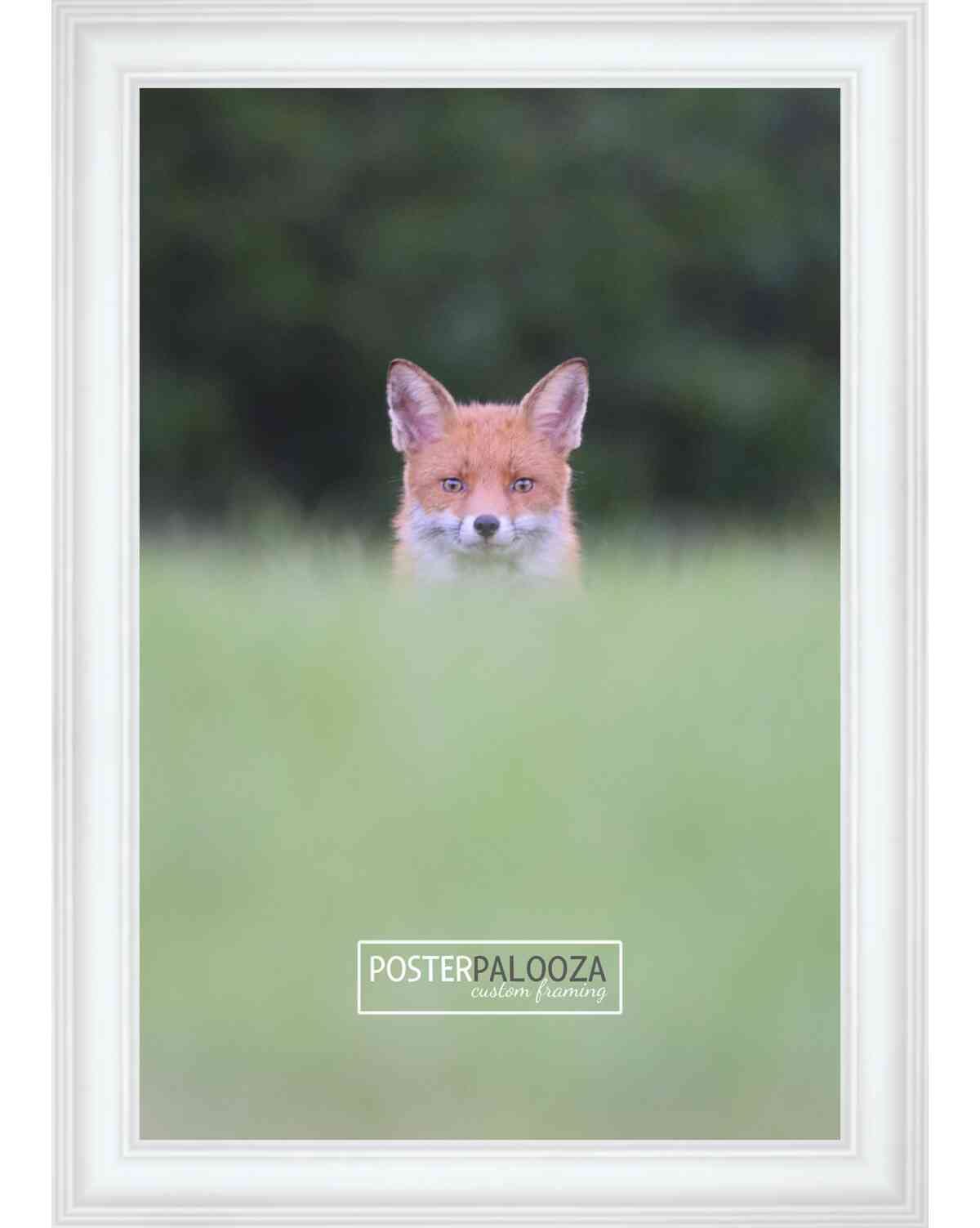 25x36 Contemporary White Wood Picture Frame with UV Acrylic & Foam Board Backing - Perfect for Posters, Art Prints, and Home Decor (Wall Mounting Hardware Included)