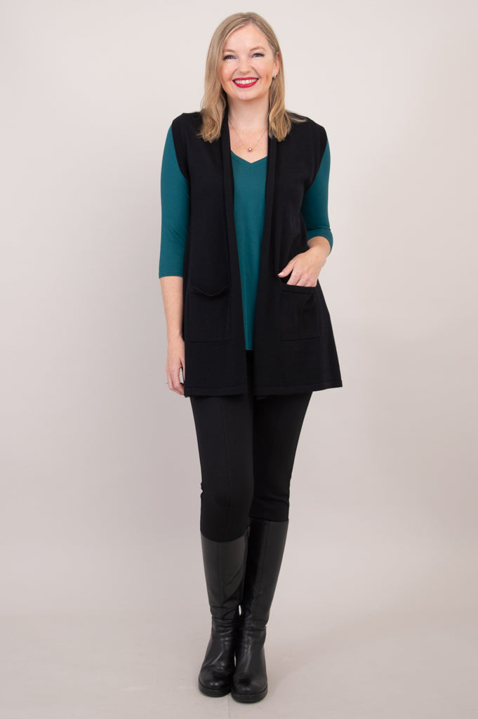 Stylish Jude Cardigan for Women - Soft Cotton Knit Sweater in Classic Black | Perfect for Casual Outfits, Office Wear & Cozy Evenings