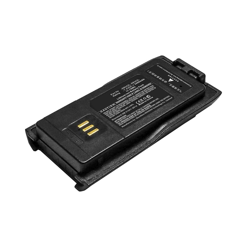 Synergy Digital 2-Way Radio Li-ion Battery Pack - 7.4V 2400mAh Replacement for Excera EB342L & EB242L Radios - 4-Pack Combo for Long-Lasting Communication - Perfect for Construction, Security, and Outdoor Adventures
