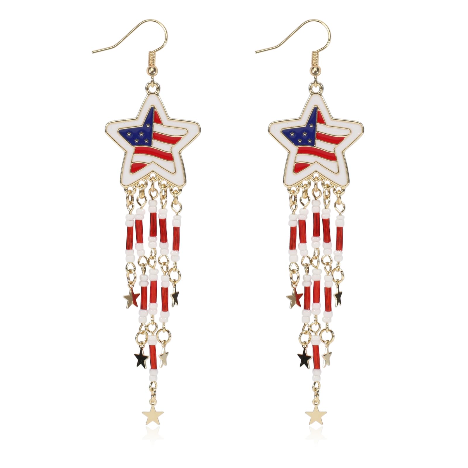 4th of July Independence Day Earrings | Halloween Drop Dangle Earrings for Women | Gothic Costume Party Jewelry | Holiday Festive Gift for Her | Perfect for Patriotic Celebrations, Halloween Parties & Special Occasions