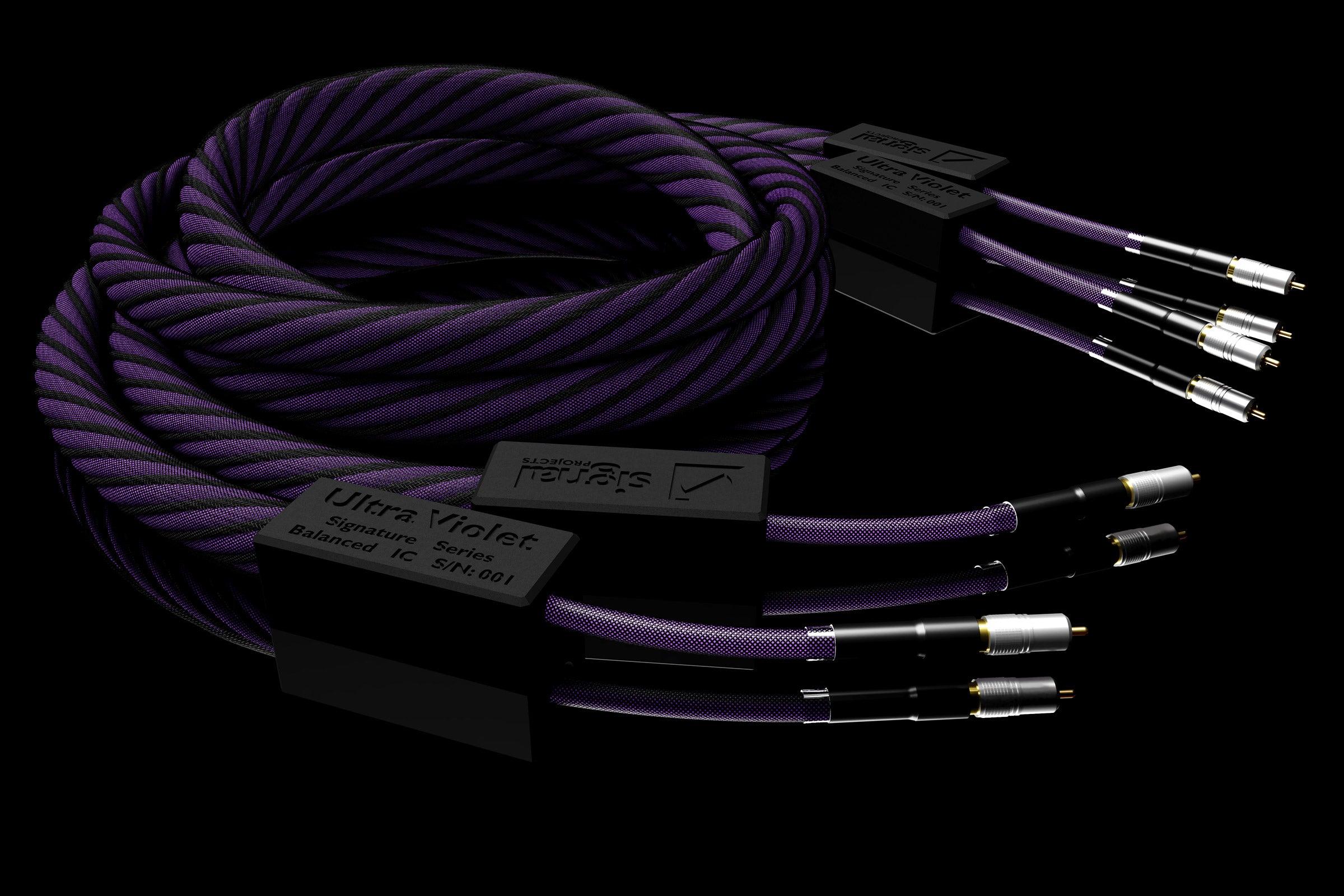 Premium Signal Projects Ultraviolet RCA Audio Cable - High-Quality Interconnect for Home Theater, Stereo Systems & Audiophile Setups