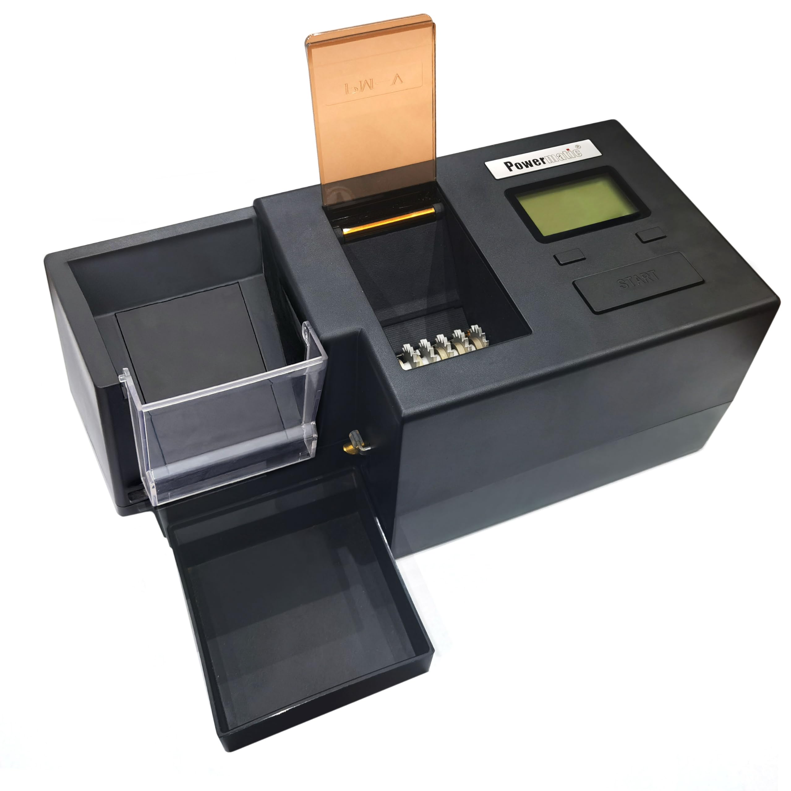 Powermatic V+ Electric Cigarette Injector Machine with Tobacco Hopper & Automatic Tube Loading - Perfect for Home Cigarette Rolling & Bulk Tobacco Packing