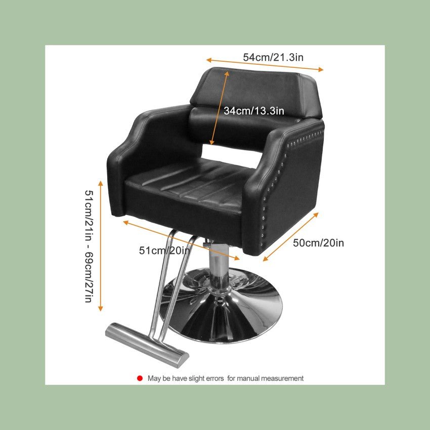 Vintage Hydraulic Barber Chair SC 461 - Adjustable Salon Styling Chair for Hairdressing & Shaving - Perfect for Barber Shops, Salons & Home Grooming Stations