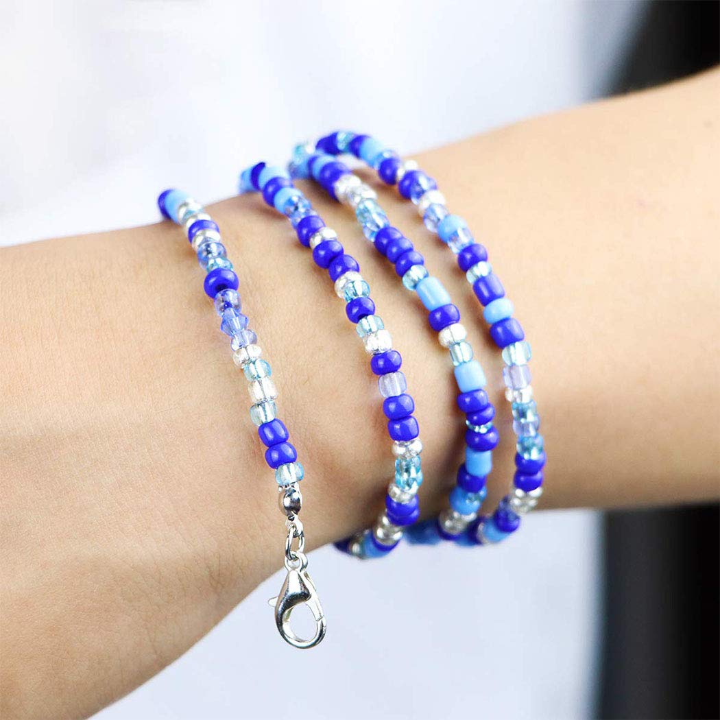 Colorful Beaded Mask Lanyard for Glasses - 4PCS Set for Men & Women
