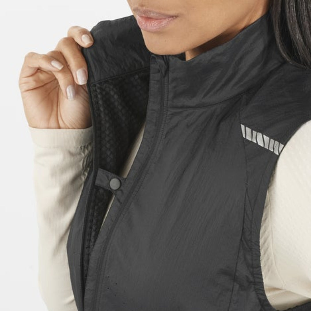 Salomon Women's Sense Flow Vest - Lightweight Running Jacket for Outdoor Activities (LC2279000) - Perfect for Trail Running, Hiking & Fitness Training