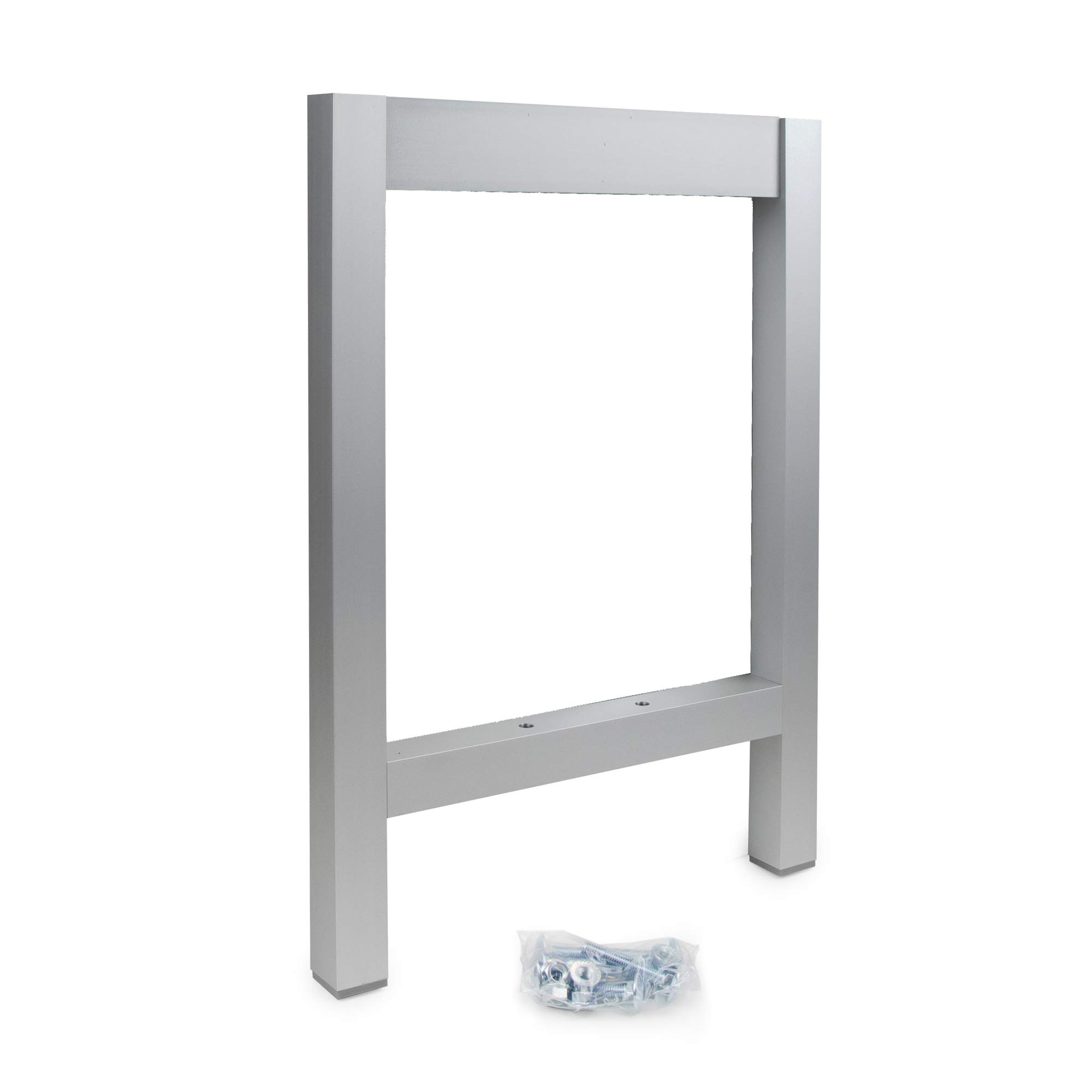 3-Pack Aluminum Rectangular Feet for Locker Room Benches - Matt Anodized Side Legs for Durable Bench Seats | Perfect for Gym, Locker Room & Commercial Seating Areas