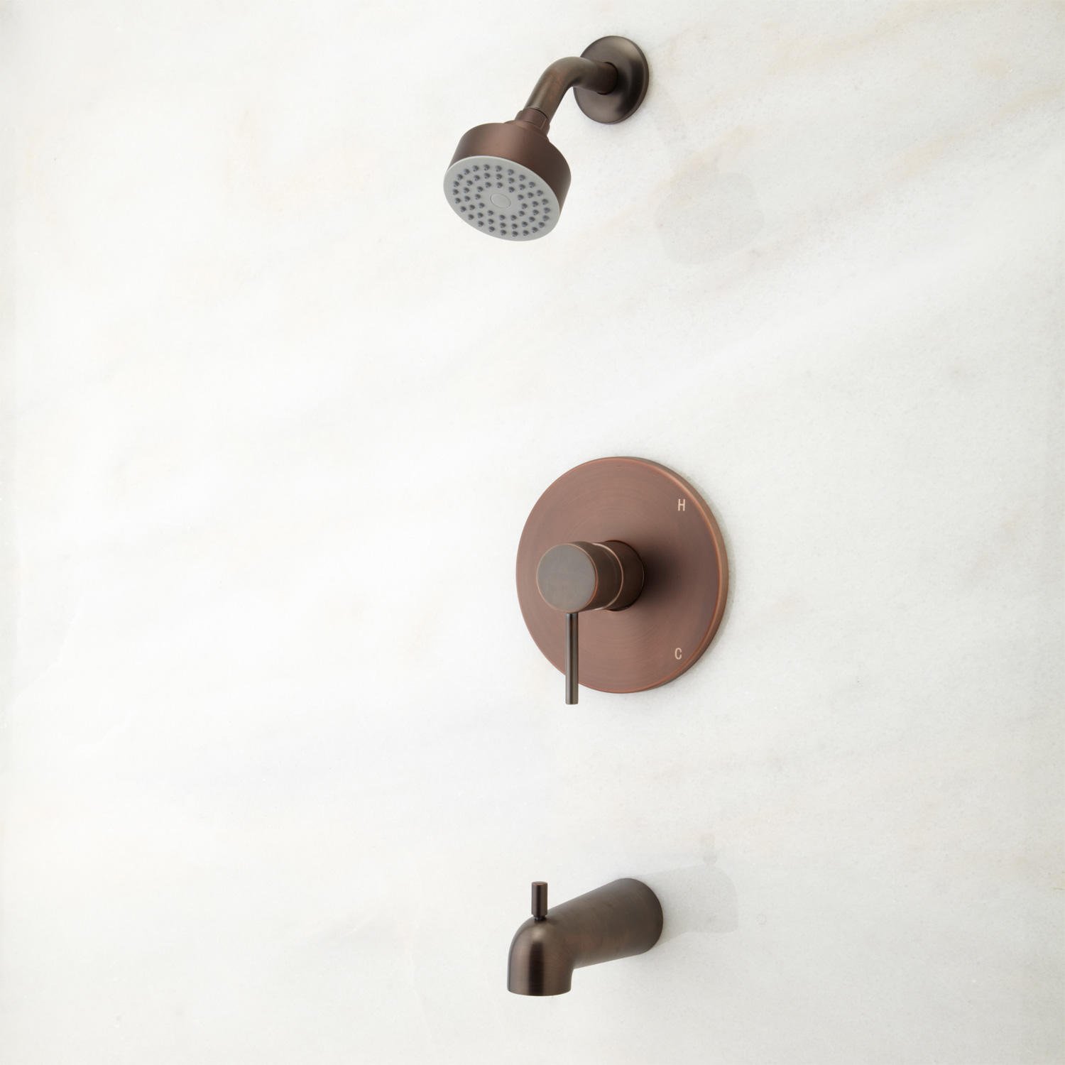 Signature Hardware 317179 Rotunda Pressure Balanced Tub and Shower Trim Kit with Single Function Showerhead - Satin Nickel Finish - Includes Rough-In Valve - Perfect for Bathroom Renovation and Modern Home Upgrades