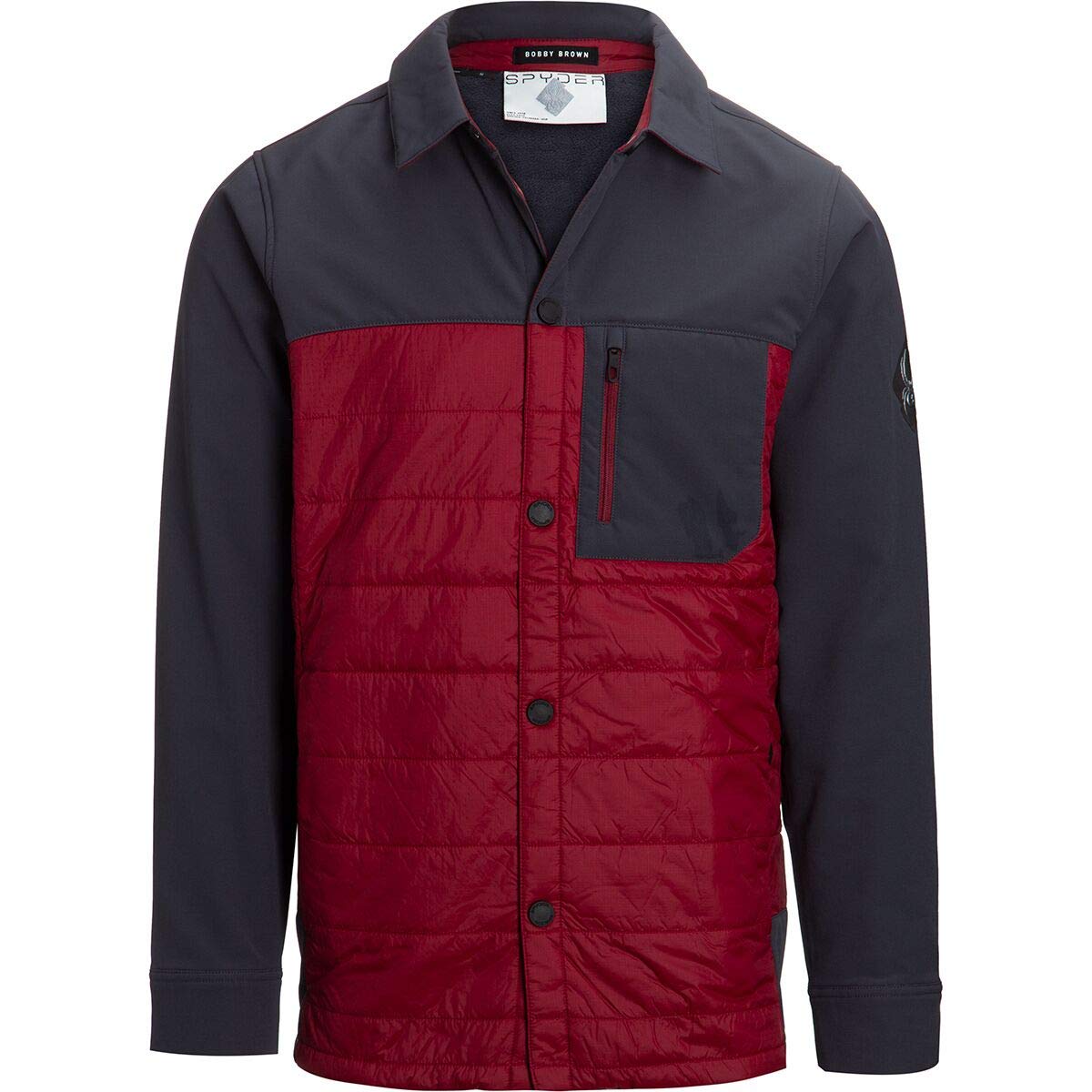 Spyder Men's Hybrid Shirt Jacket - Lightweight Water-Resistant Outdoor Shirt Jacket for Hiking, Camping & Casual Wear