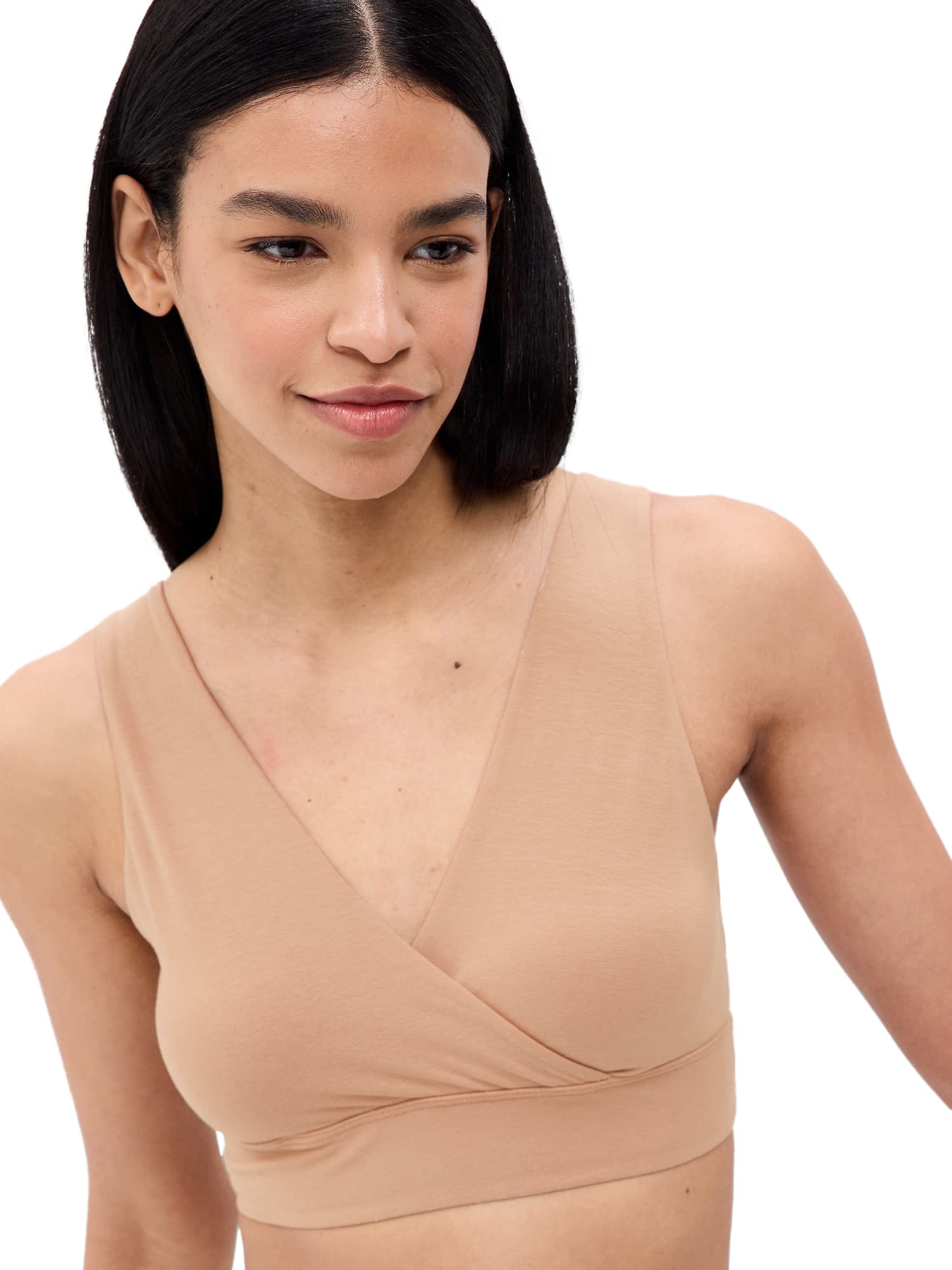 GAP Women's Maternity Nursing Bra - Organic Cotton Comfort Lounge Bra for Pregnancy & Breastfeeding - Perfect for Relaxing at Home, Sleeping & Nursing Comfort