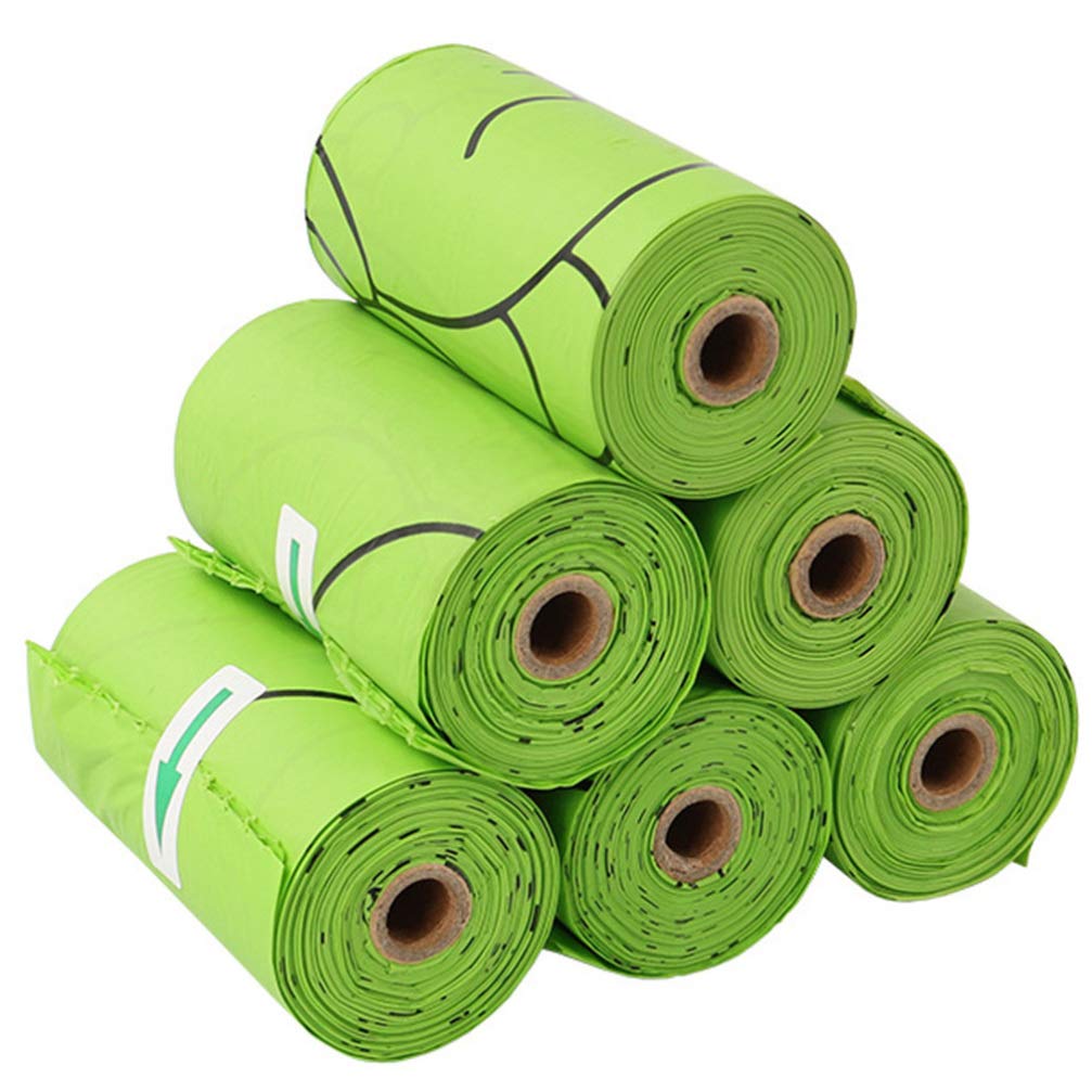 6-Pack Eco-Friendly Dog Poop Bags - Biodegradable Pet Waste Bags for Dogs, Cats & Pets - Leak-Proof & Scented Doggie Waste Disposal Bags - Perfect for Walking, Travel & Park Cleanup