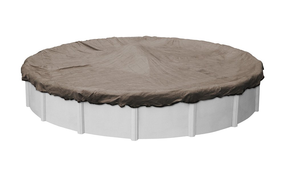 Pool Mate 4333-4-PM Extreme-Mesh Winter Round Above-Ground Pool Cover, 33-Foot Diameter, Heavy-Duty XL Taupe - Perfect for Winter Protection & Debris Prevention for Inground Pools