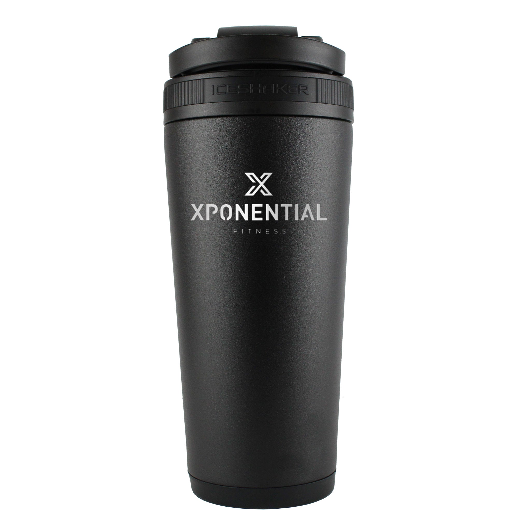 Xponential Fitness 26oz Black Ice Shaker Bottle - Leakproof Workout Water Bottle for Protein Shakes, Gym & Fitness - BPA Free Sports Shaker Cup with Mixing Ball