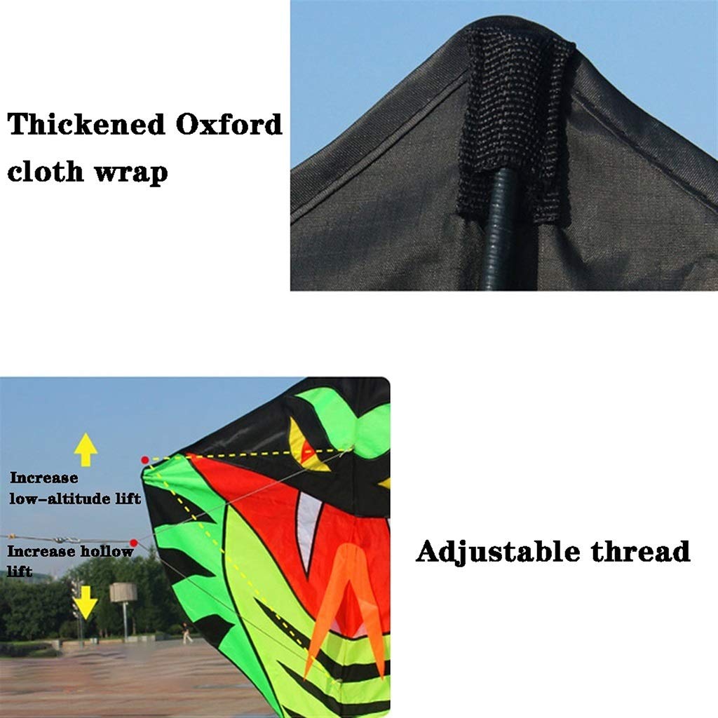 **Green Snake Kite for Kids - 49.2ft Outdoor Flying Toy, Portable & Easy to Fly - Perfect for Family Parties, Beach Trips & Park Adventures**