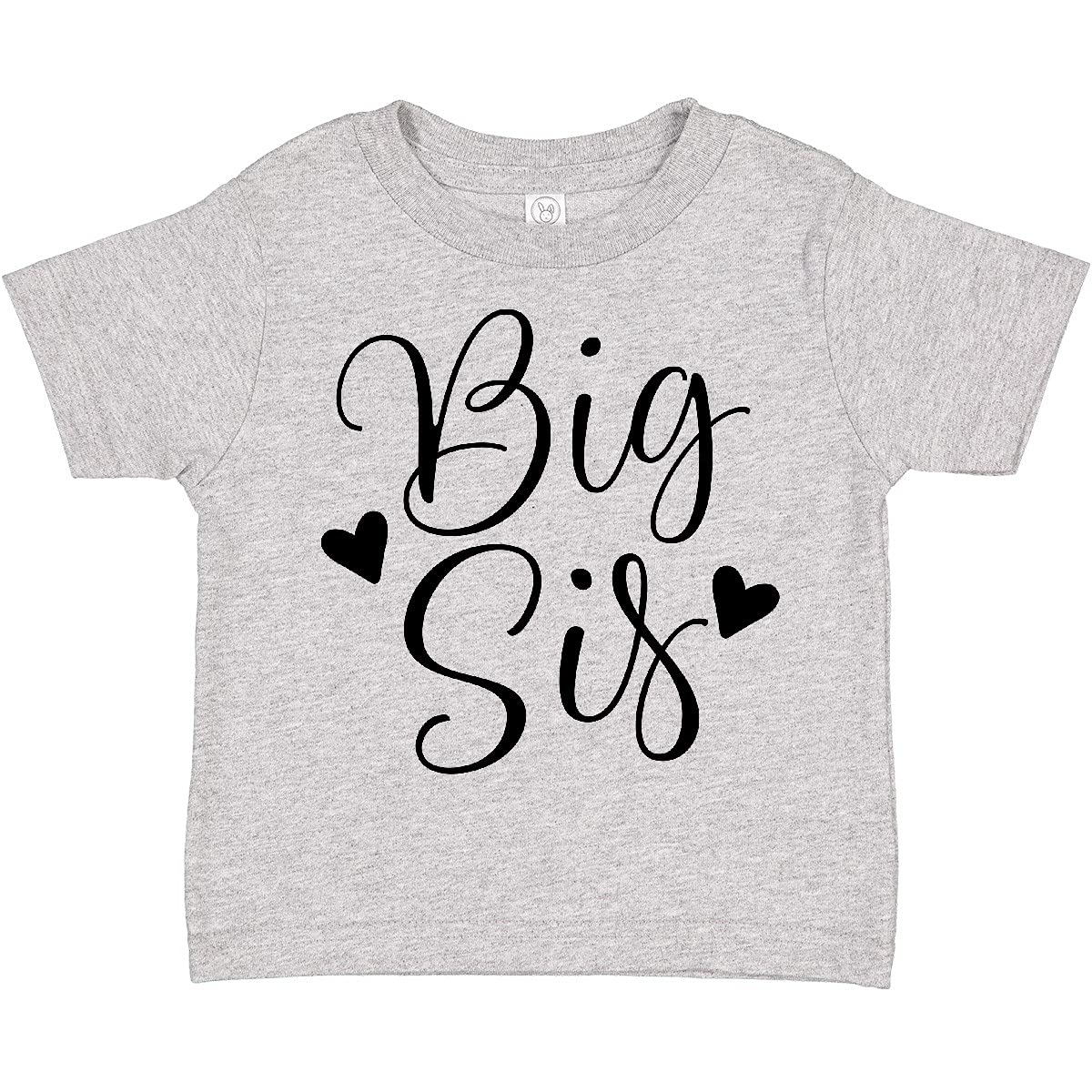 Inktastic Big Sis Girls Cute Sister Announcement Toddler T-Shirt - Perfect for Sibling Reveal, Family Photos & Special Occasions