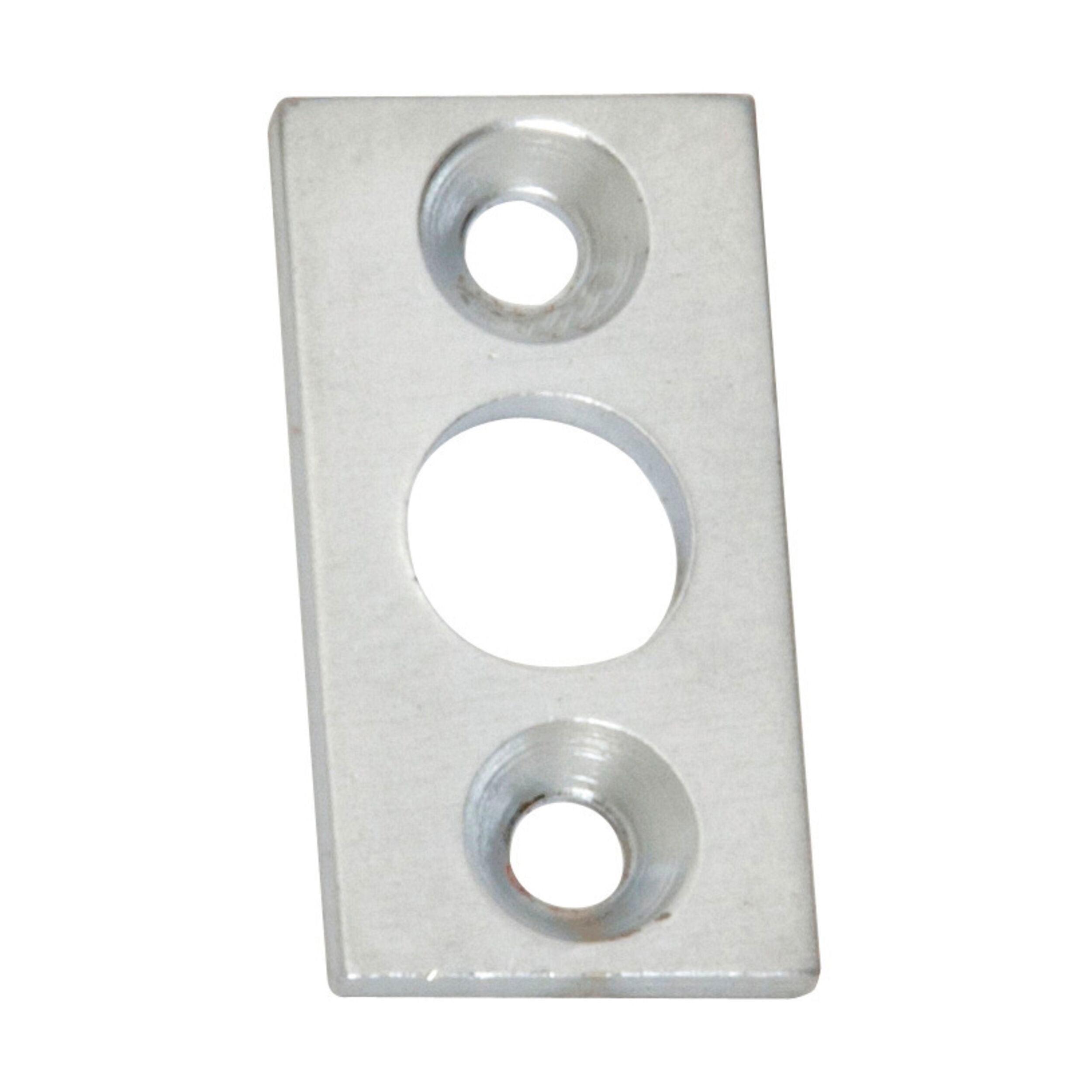1447 Plate Keeper Satin Chrome L25xW13mm Bolt 7.5mm - Durable Fastener for Automotive, Marine & Industrial Applications