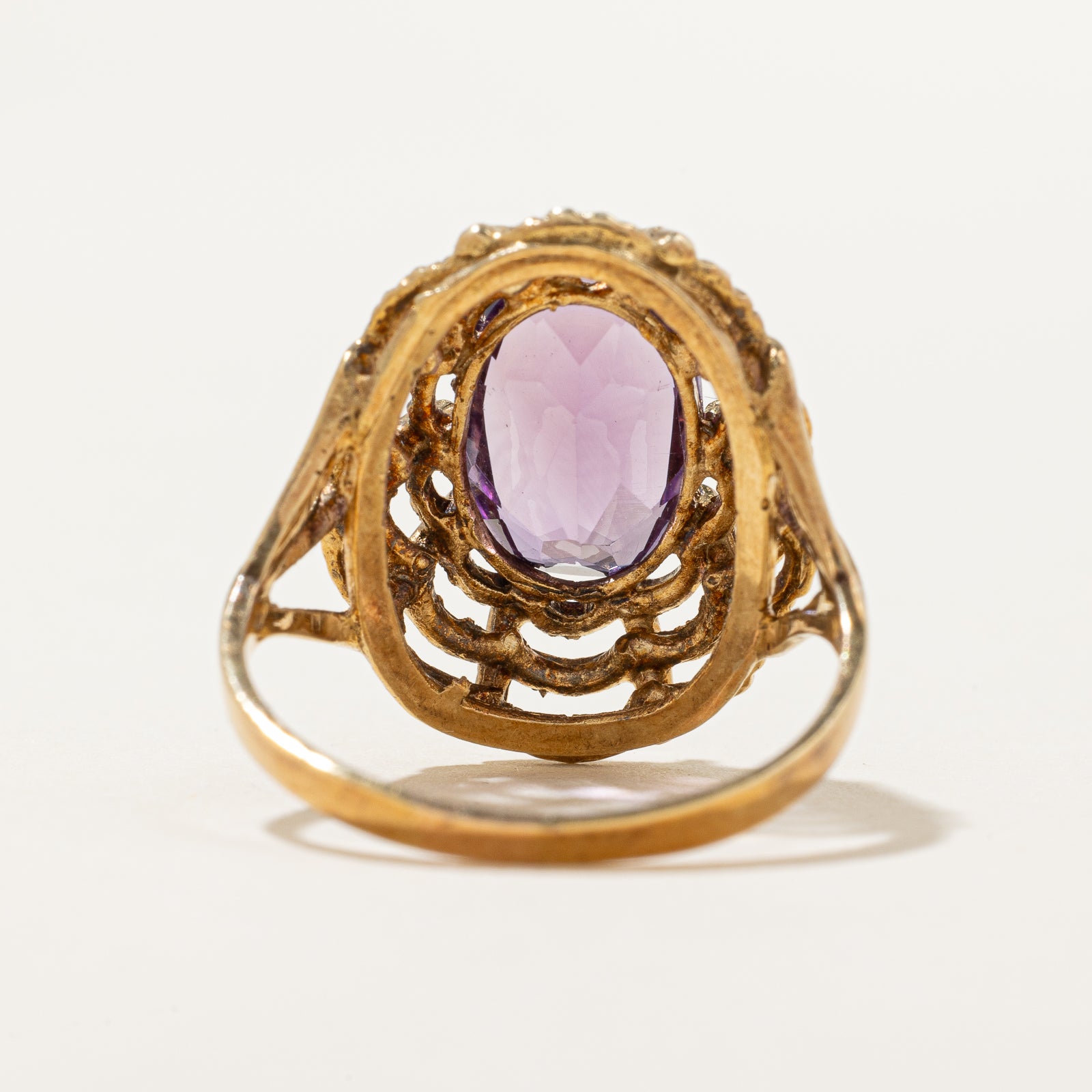 2.60ct Amethyst Webbed Dome Ring - Size 8.5 | Elegant Purple Gemstone Jewelry for Women | Perfect for Weddings, Parties & Special Occasions
