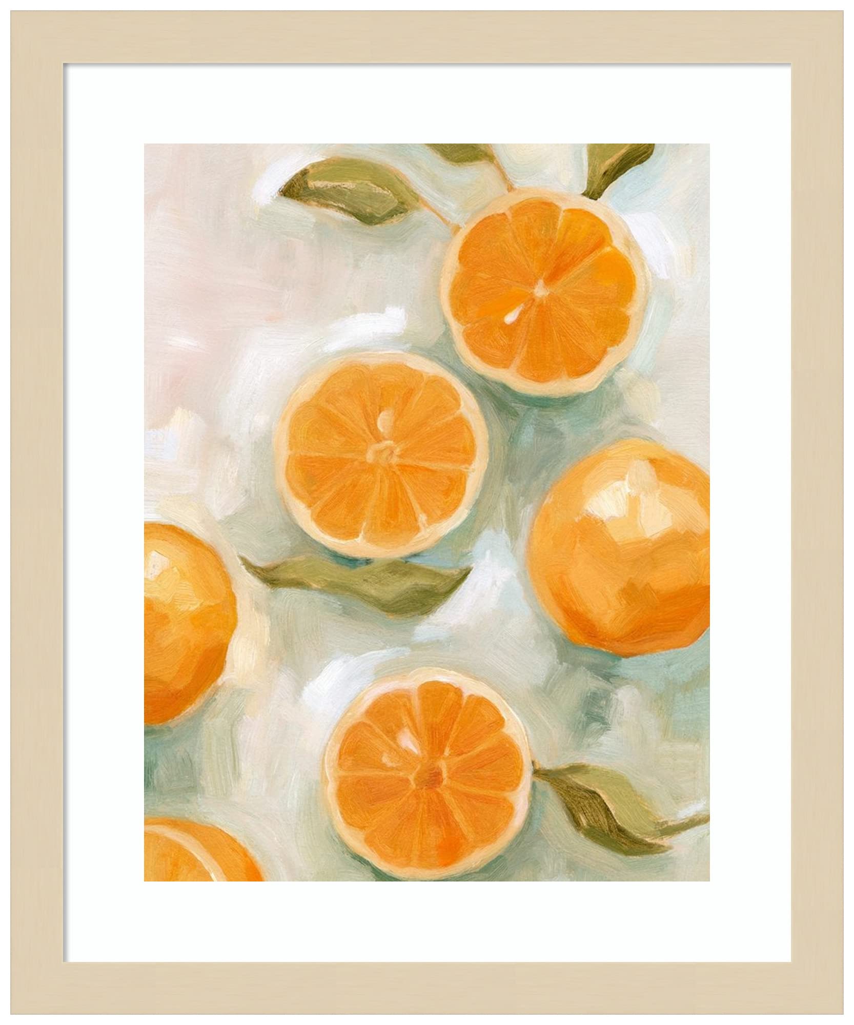 Emma Scarvey Fresh Citrus VI Wood Framed Wall Art Print - 14x17 Inches, Svelte Natural Frame - Perfect for Kitchen, Dining Room & Home Decor