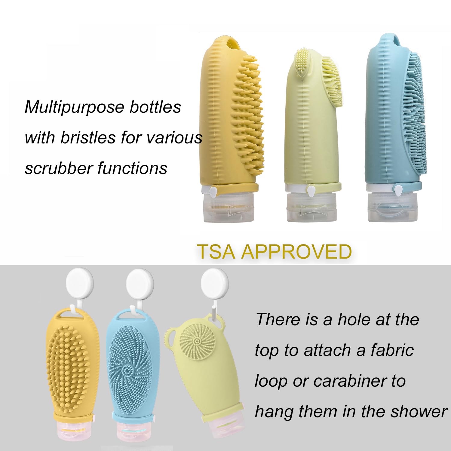 Leakproof TSA Approved Travel Bottles Set - 3oz Toiletry Containers for Shampoo, Conditioner & Lotion | Portable Squeeze Tubes with Travel Bag | Perfect for Airplane Carry-on, Gym & Vacation Essentials