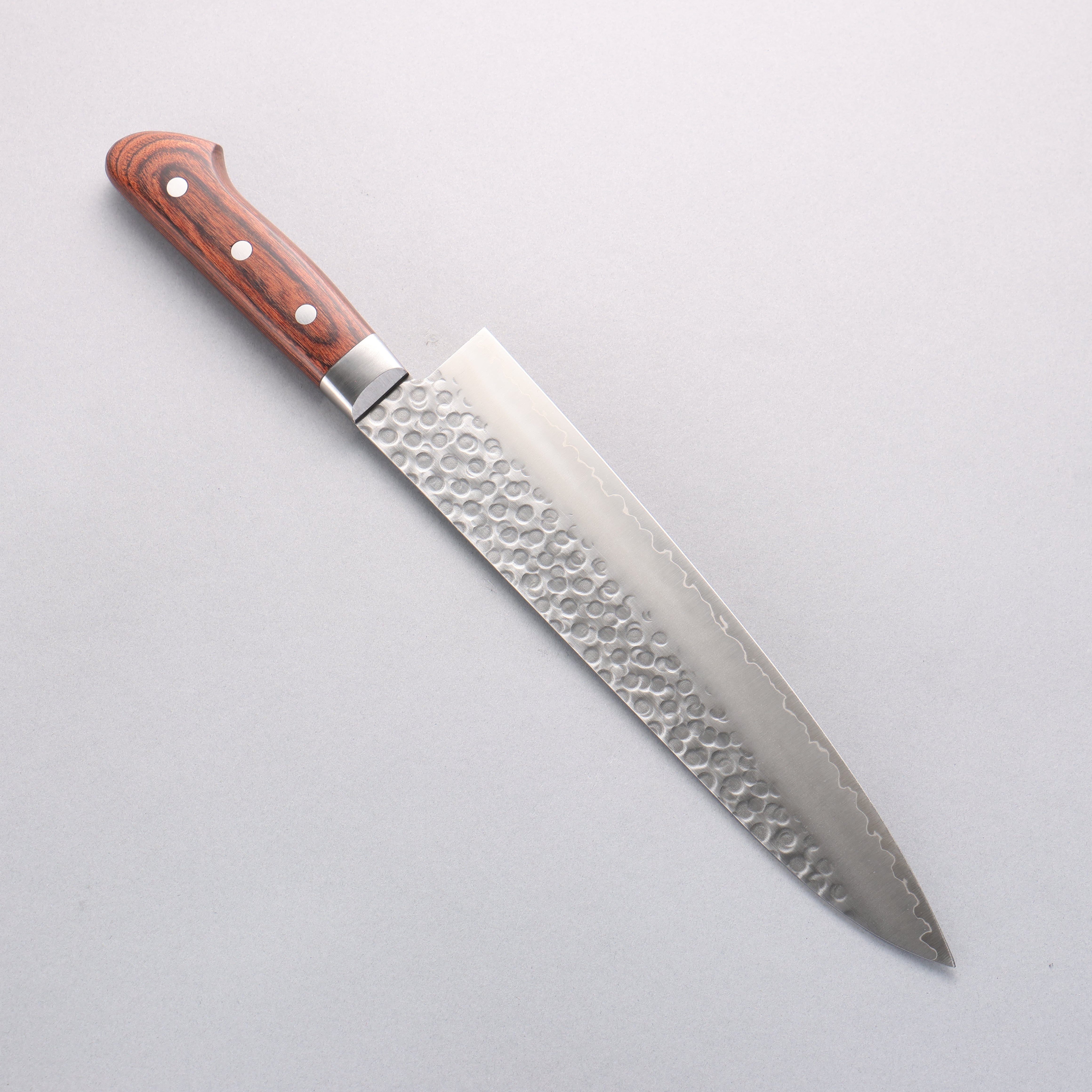 Premium Seisuke Swedish Steel Hammered Gyuto Chef Knife 240mm - Handcrafted Mahogany Handle - Perfect for Sushi, Meat Slicing & Professional Kitchen Use