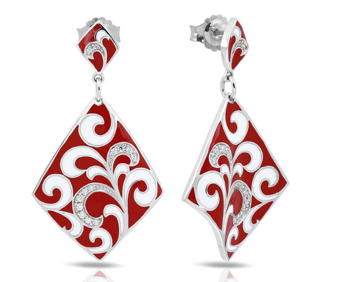 Elegant Contessa Earrings for Women - Sterling Silver Dangle Earrings with Cubic Zirconia - Perfect for Parties, Weddings & Special Occasions
